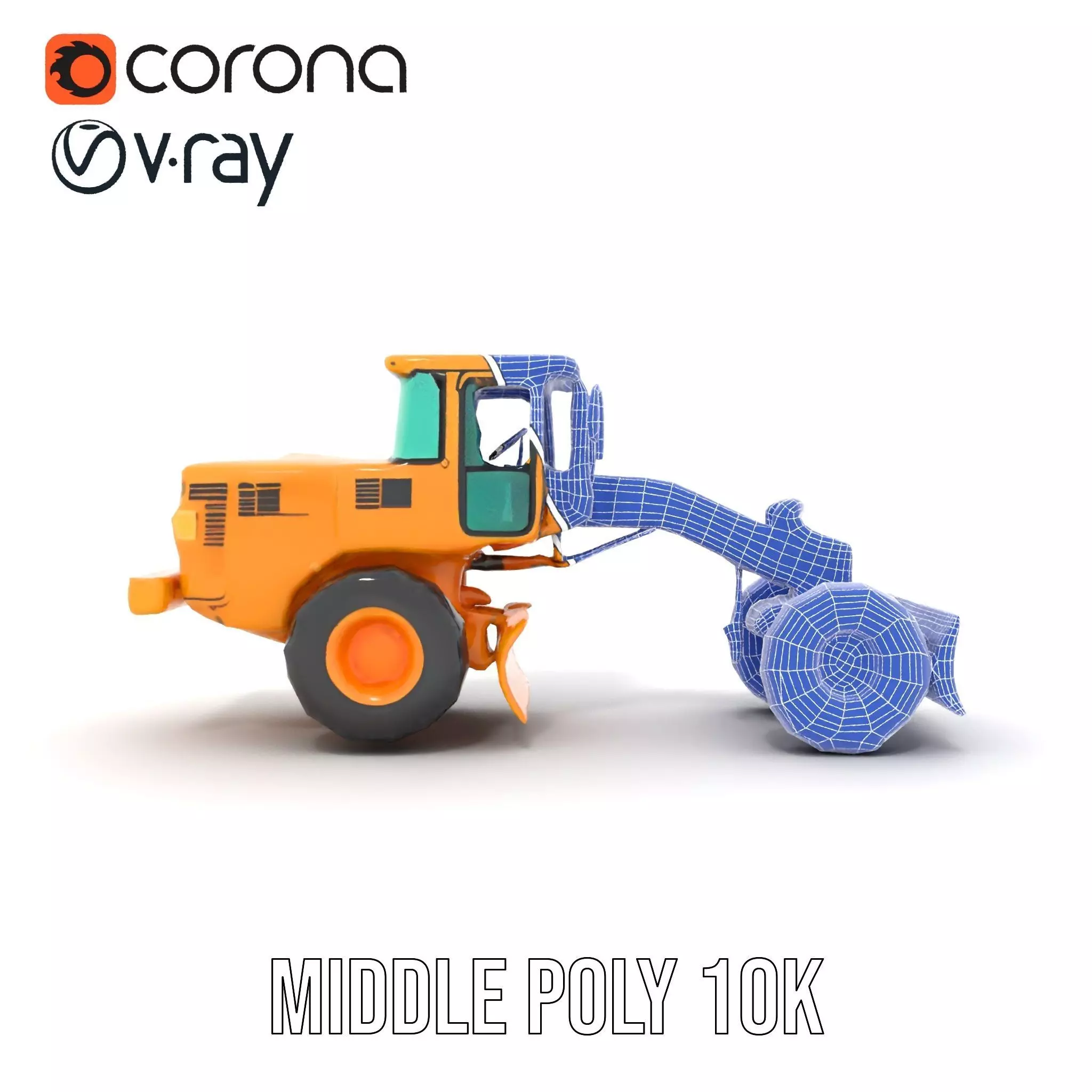 Vibrant Bulldozer model pack Low-poly 3D model_27