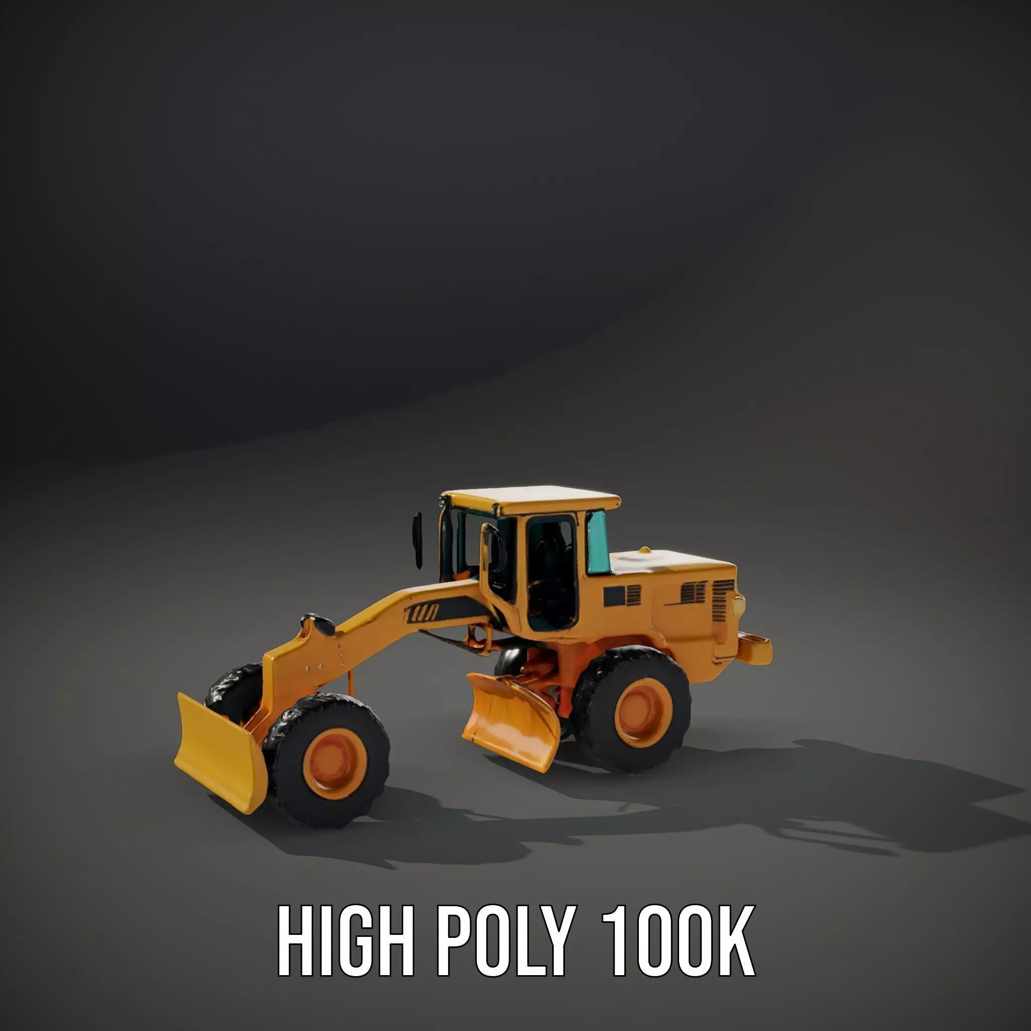 Vibrant Bulldozer model pack Low-poly 3D model_10