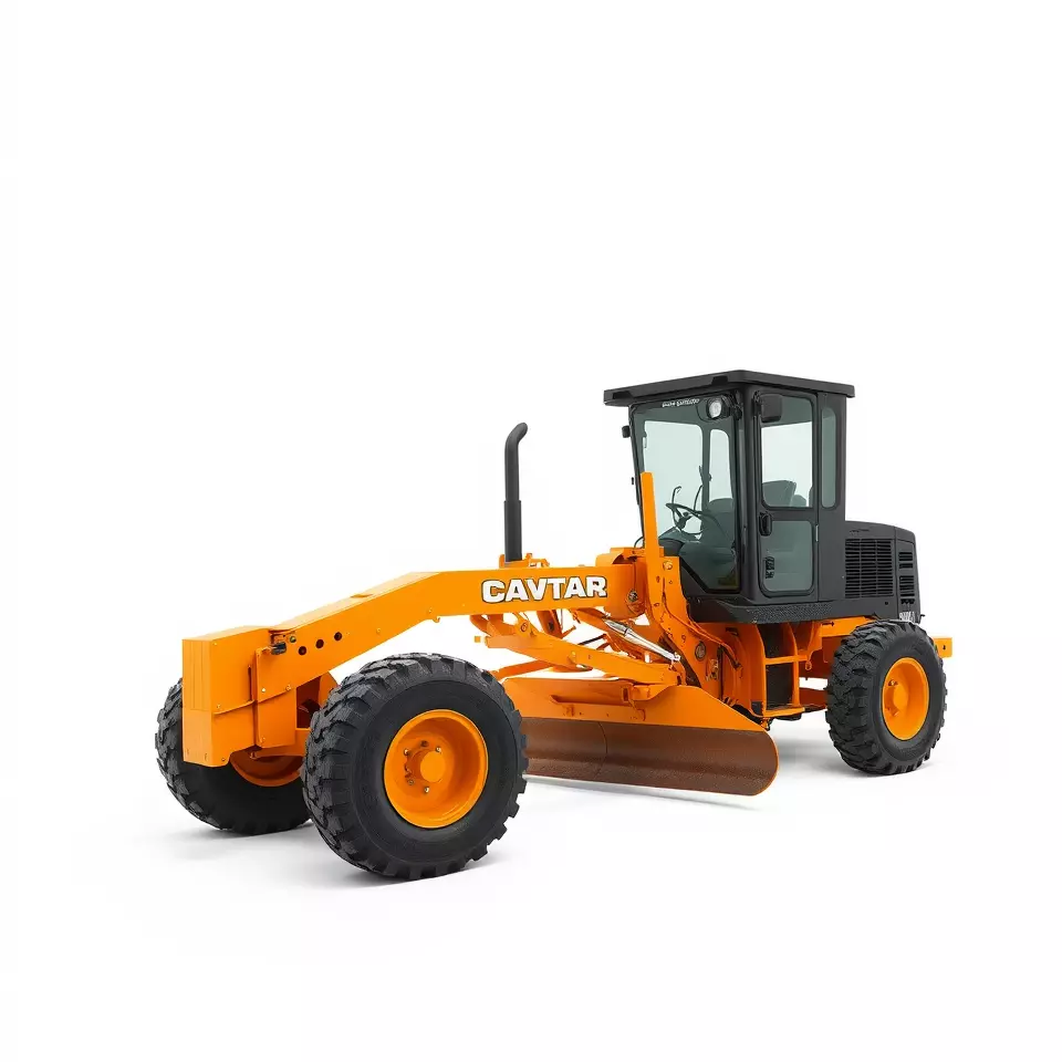 Orange Road Grader model pack Low-poly 3D model_2