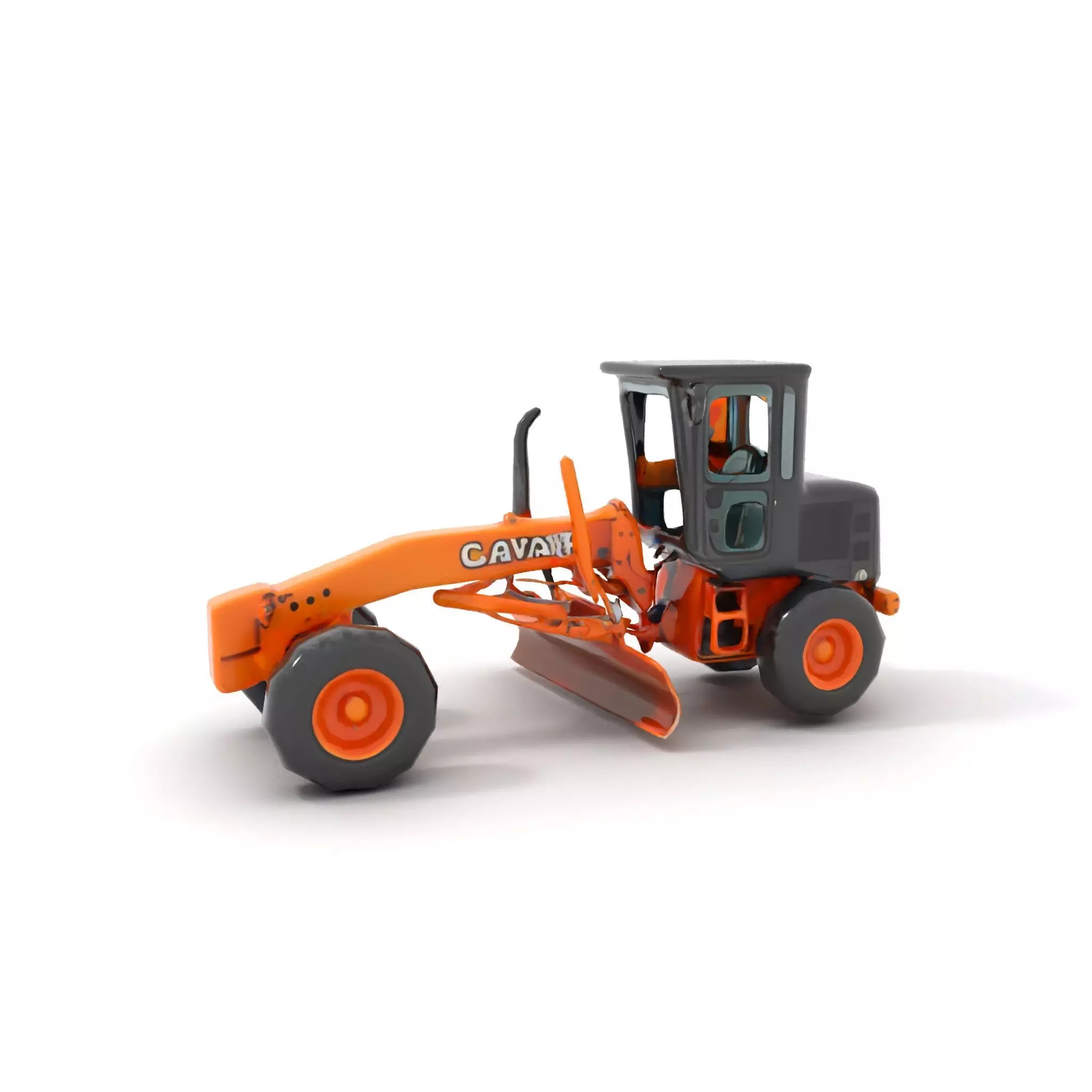 Orange Road Grader model pack Low-poly 3D model_11