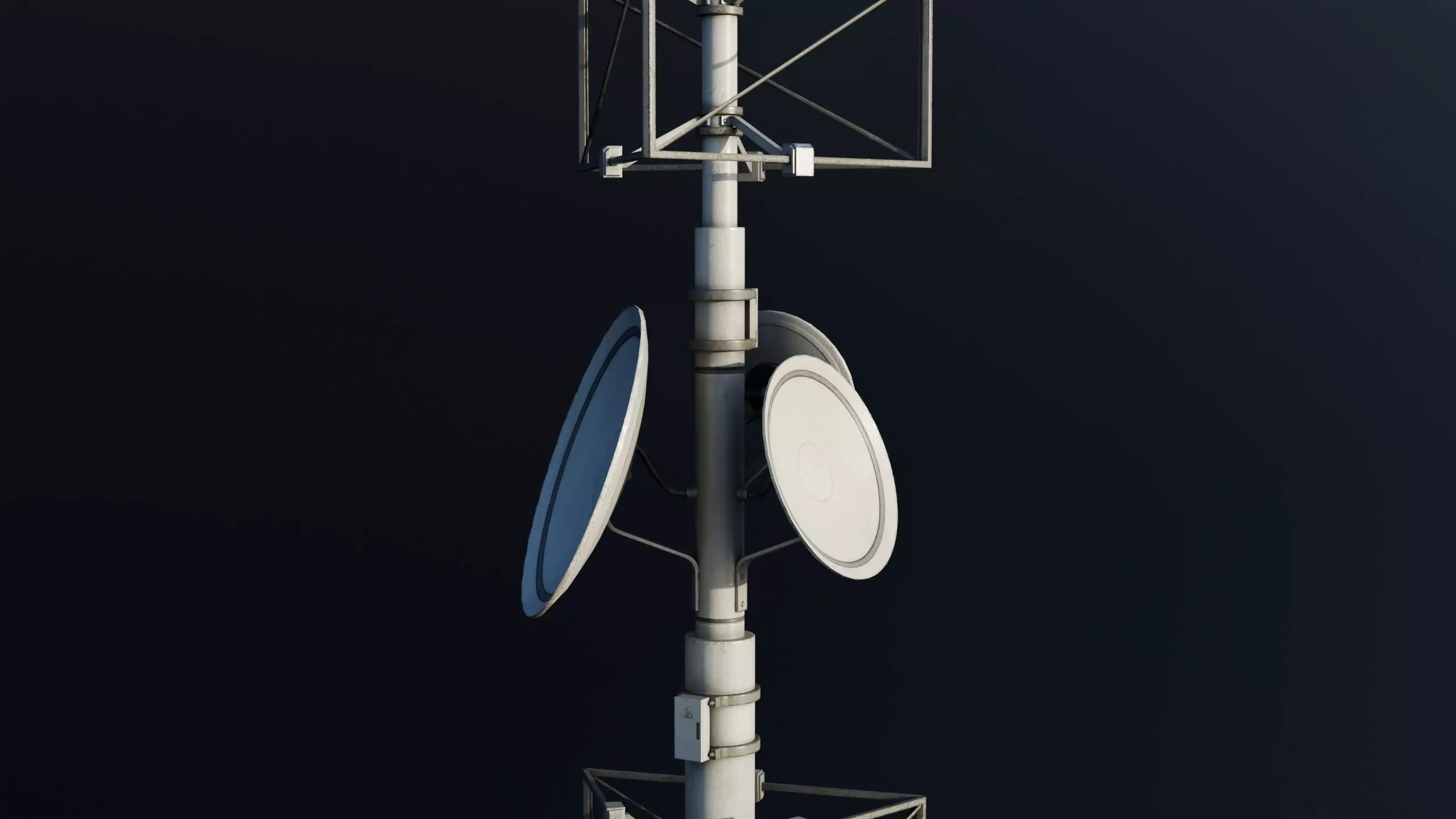 Antenna Large Industrial - Parabolic Roof Unit - Type A Low-poly 3D model_5