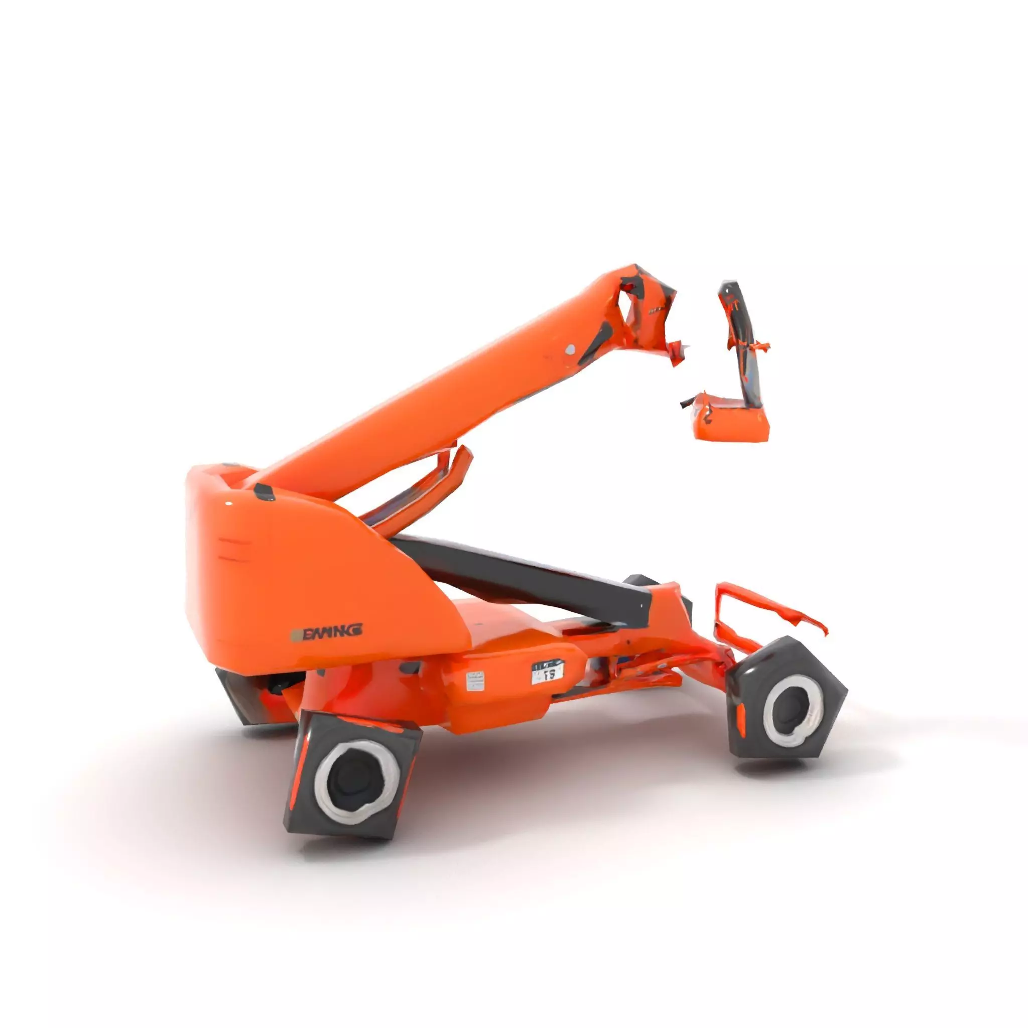 Orange Boom Lift model pack Low-poly 3D model_7