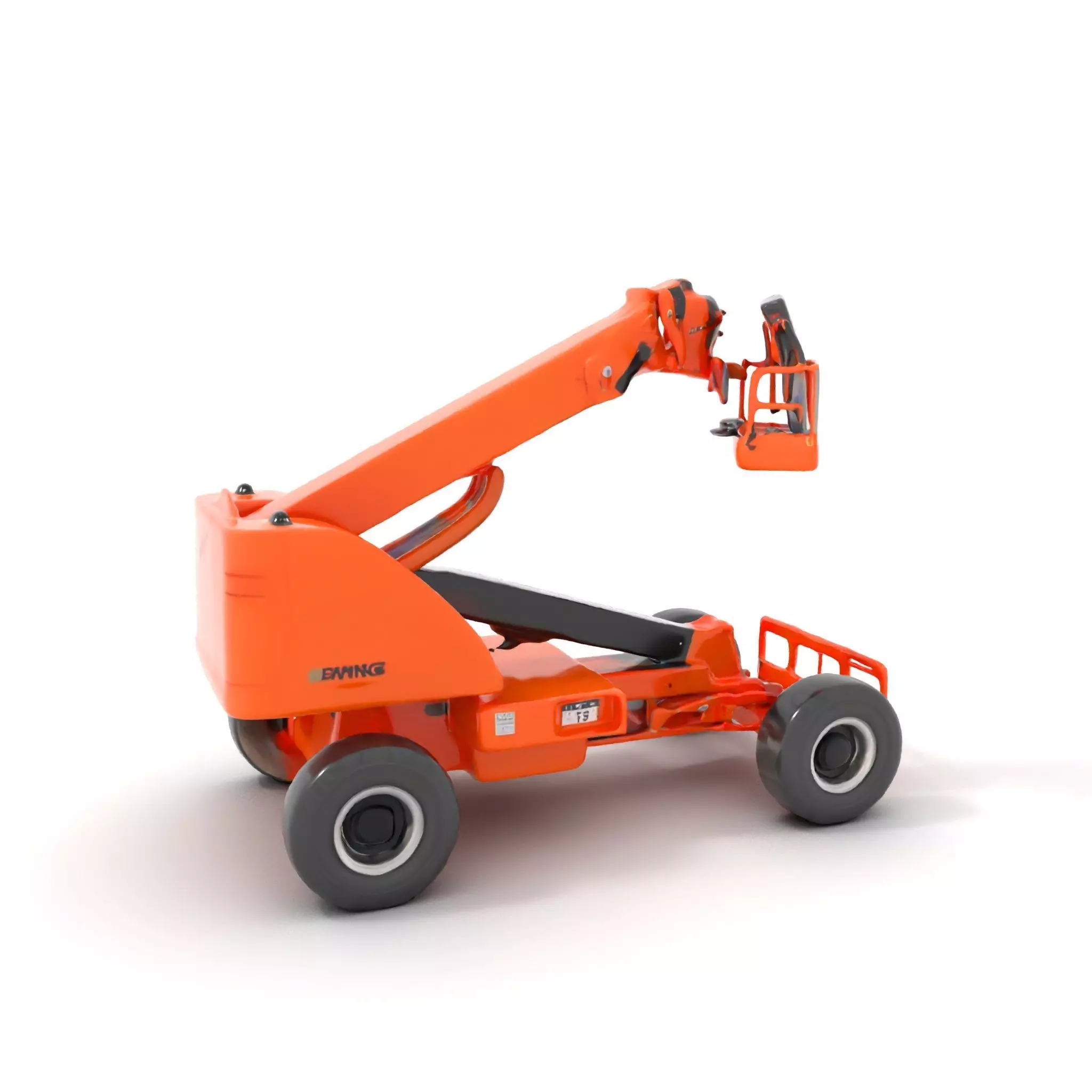 Orange Boom Lift model pack Low-poly 3D model_0