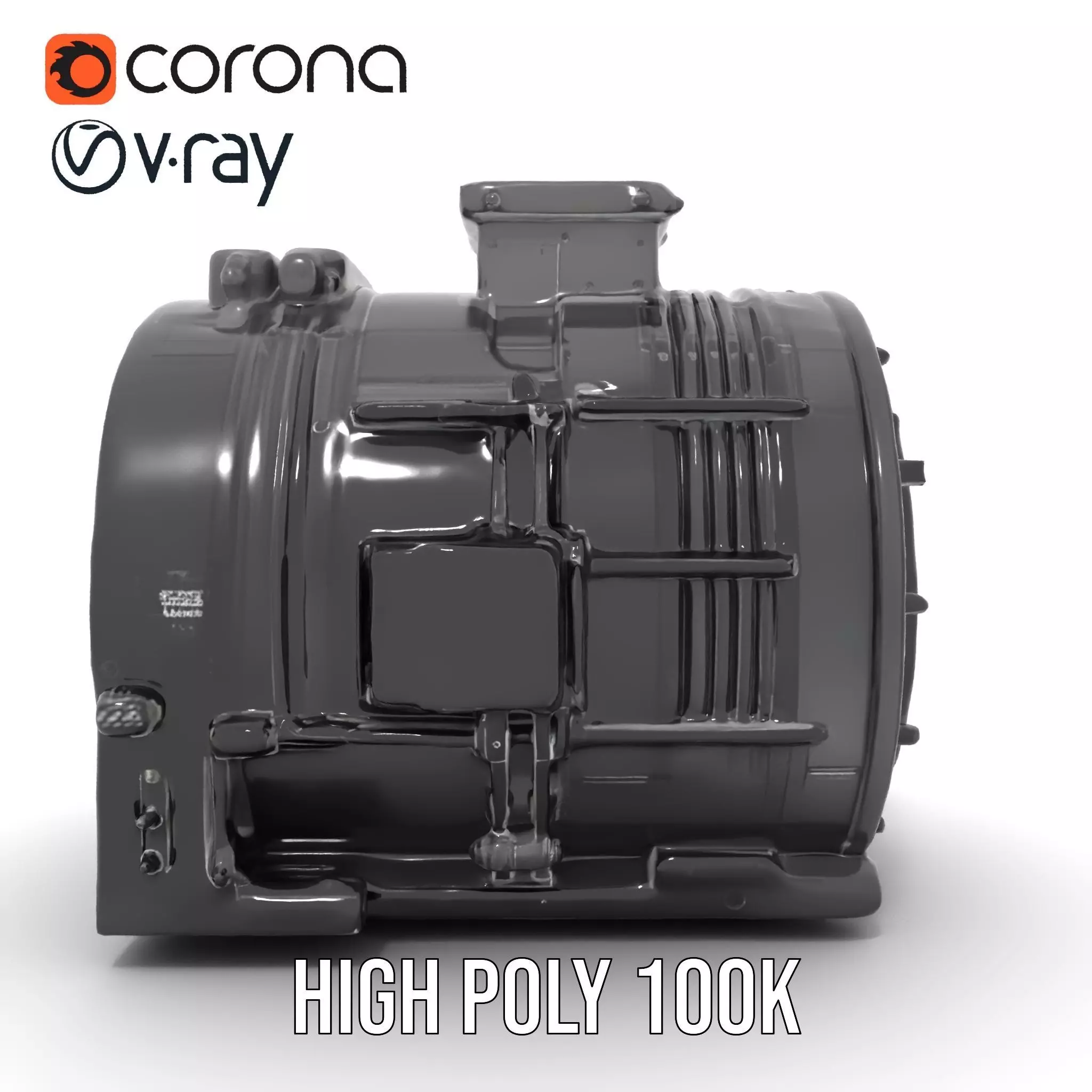 Industrial Generator model pack Low-poly 3D model_21