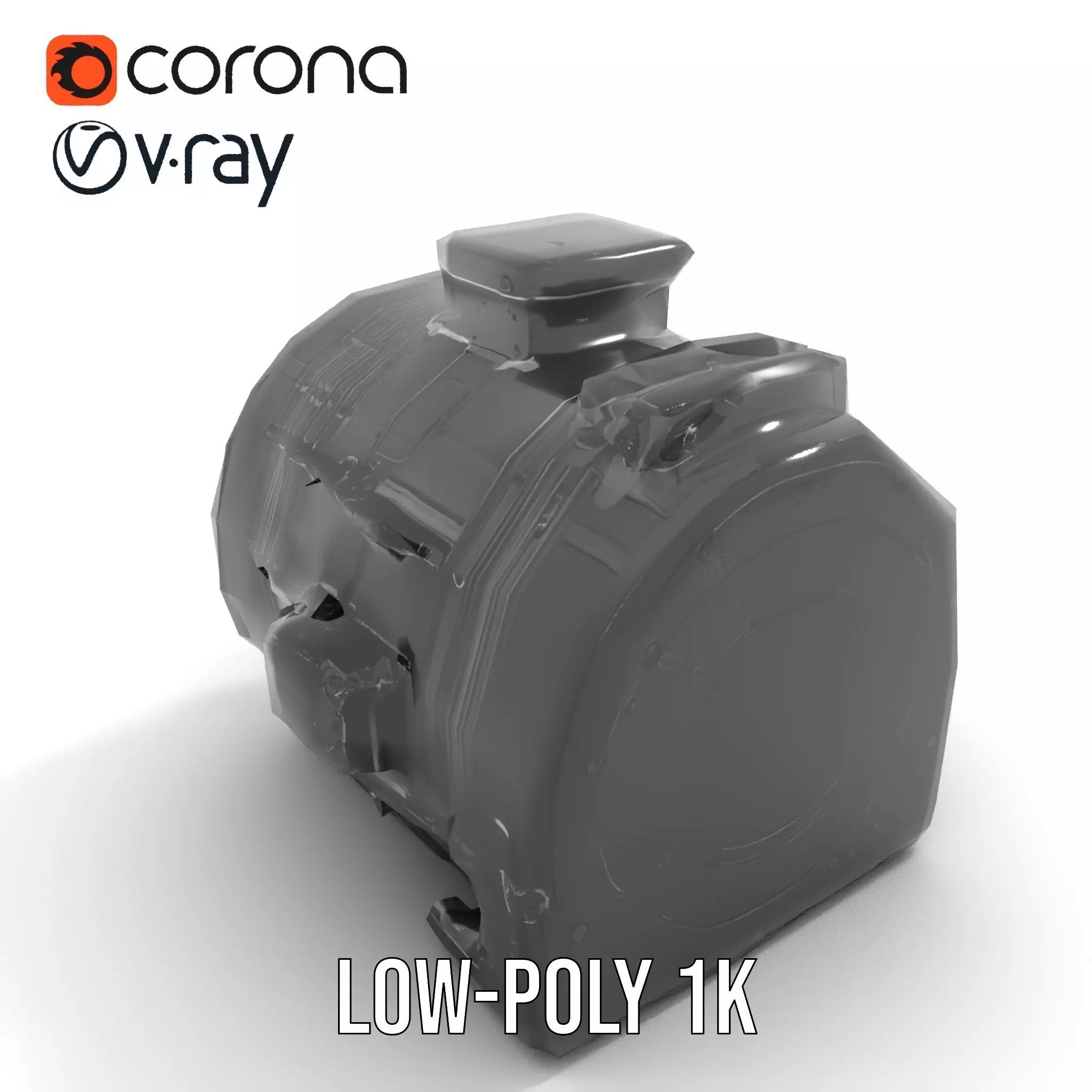 Industrial Generator model pack Low-poly 3D model_9