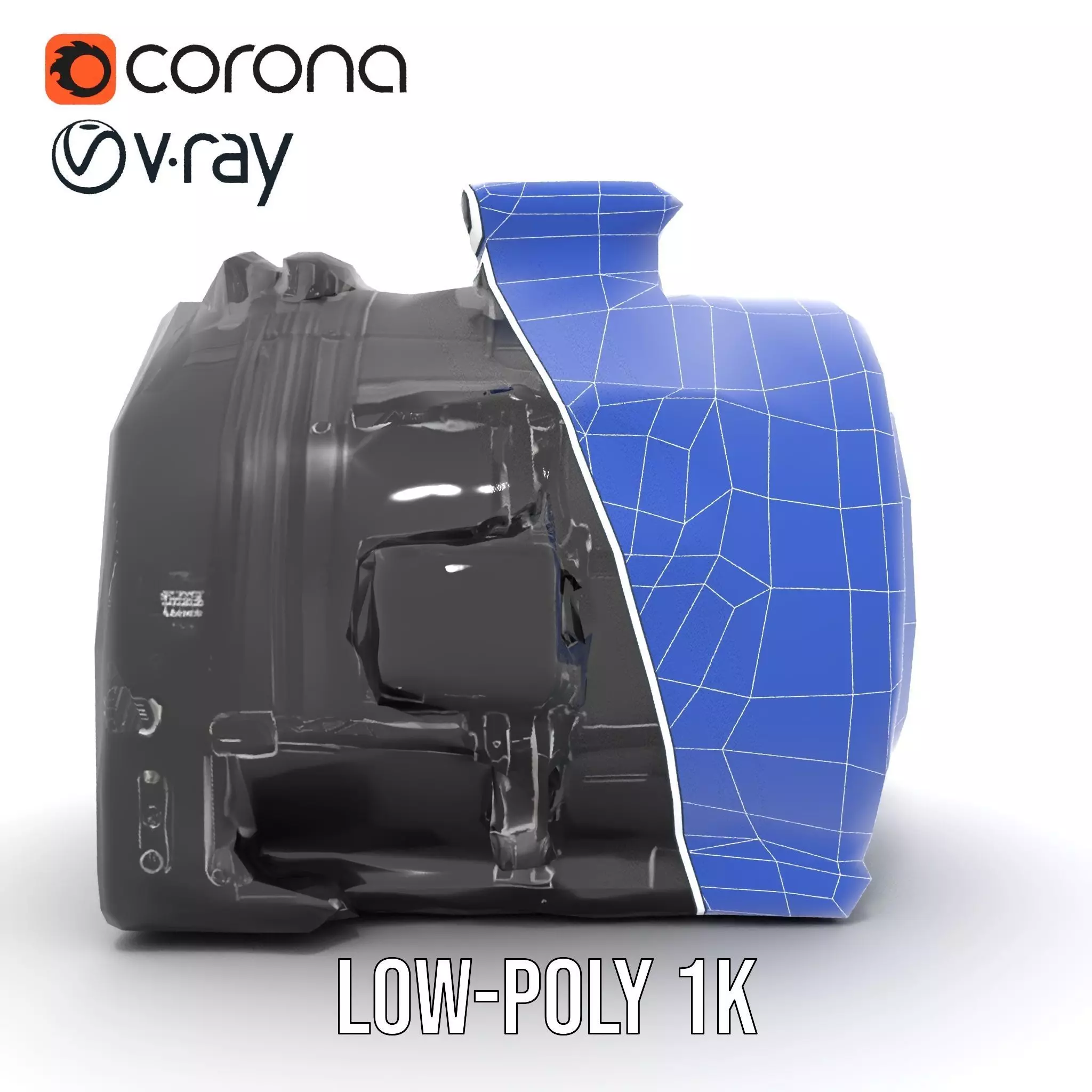 Industrial Generator model pack Low-poly 3D model_17