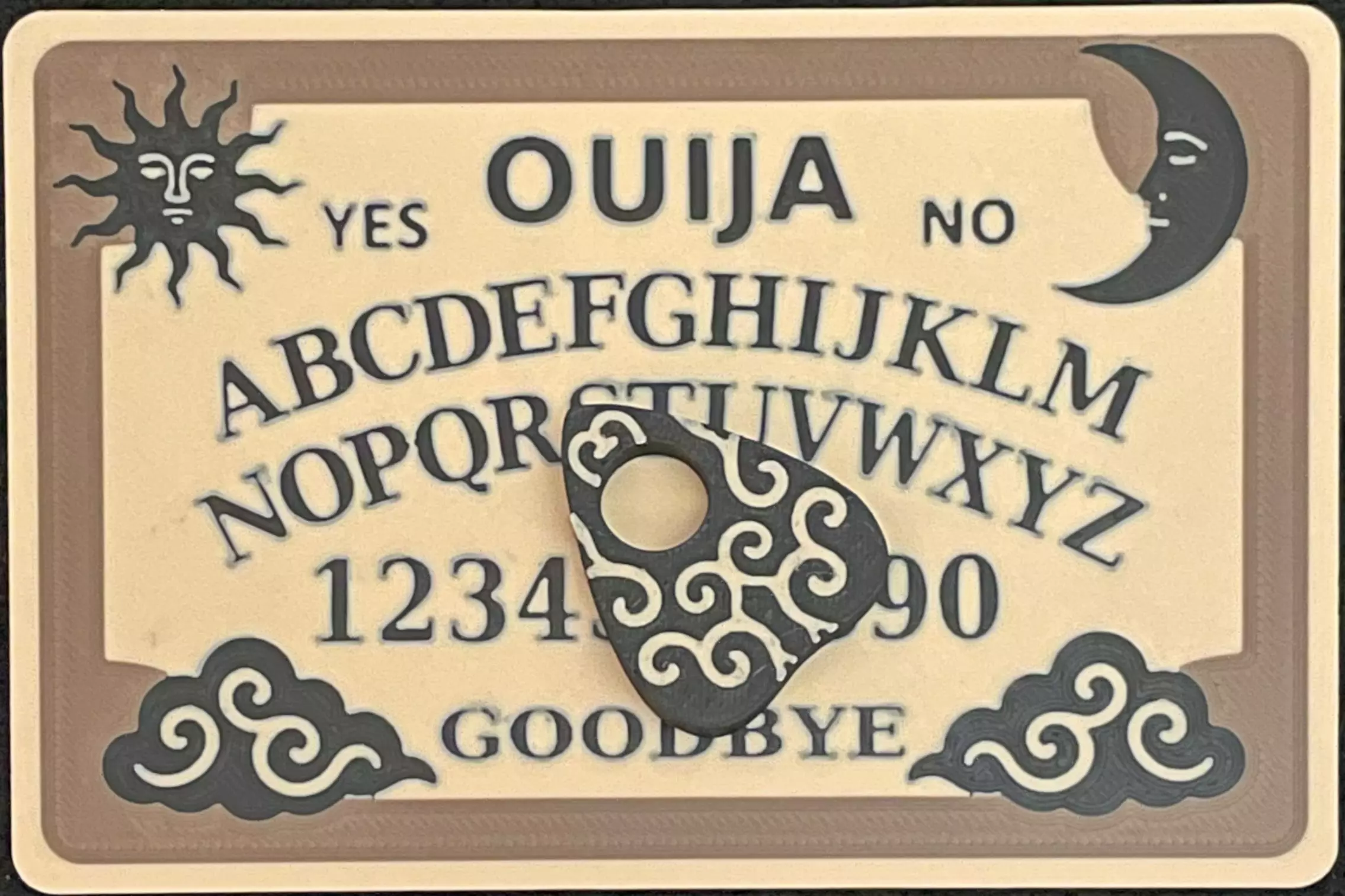 Ouija Board Functional Fridge Magnet 3D print model_2