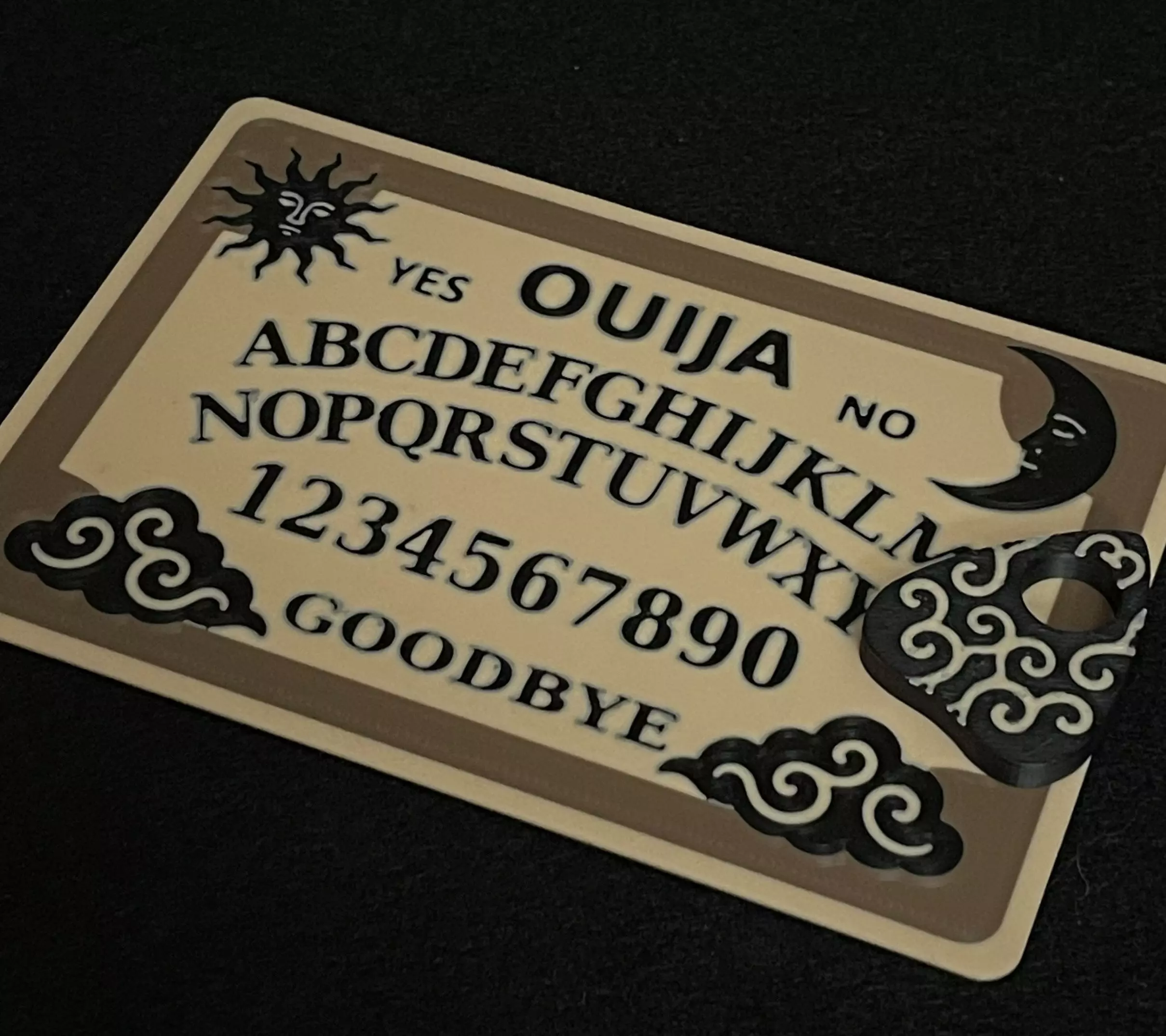 Ouija Board Functional Fridge Magnet 3D print model_3