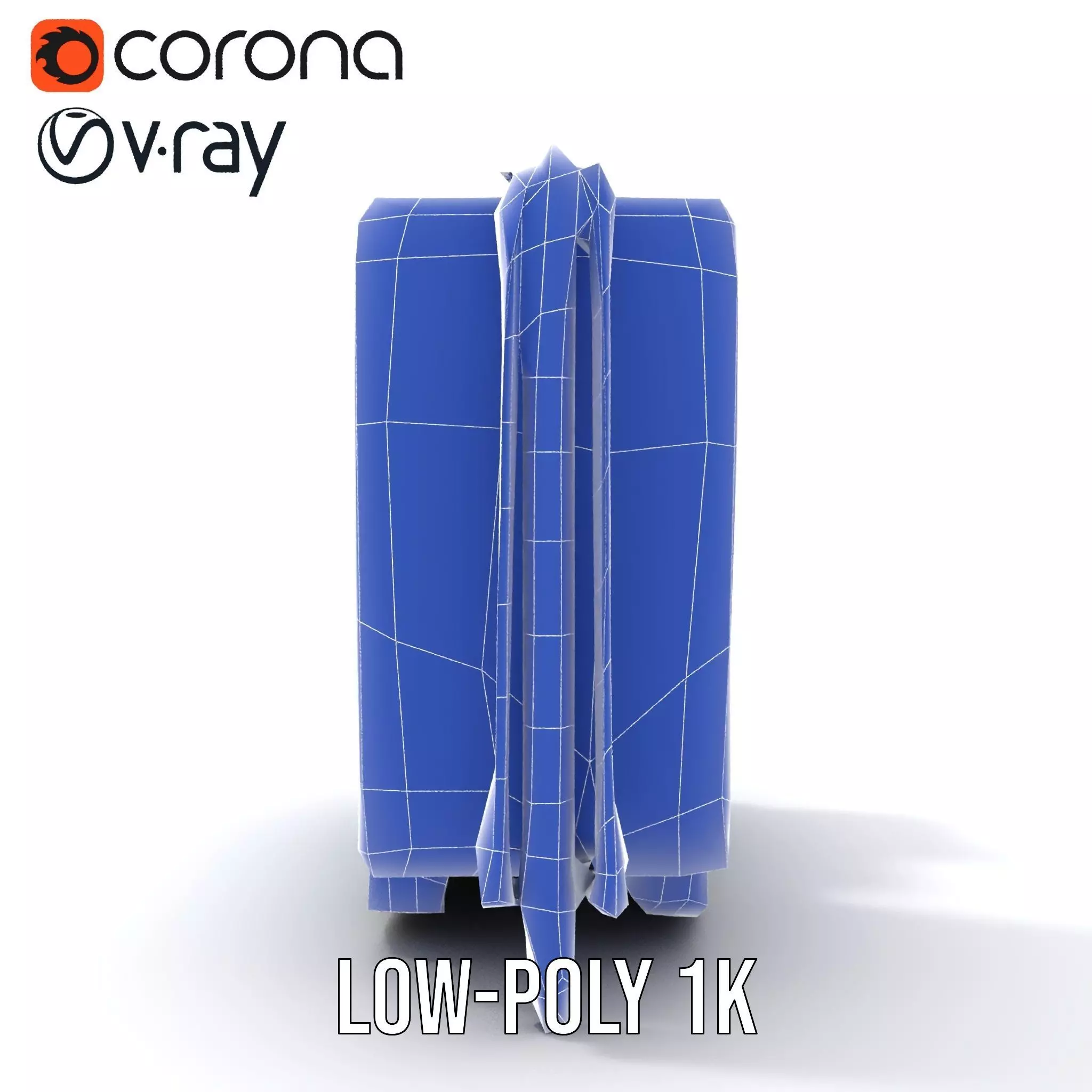 Blue Construction Drill model pack Low-poly 3D model_30