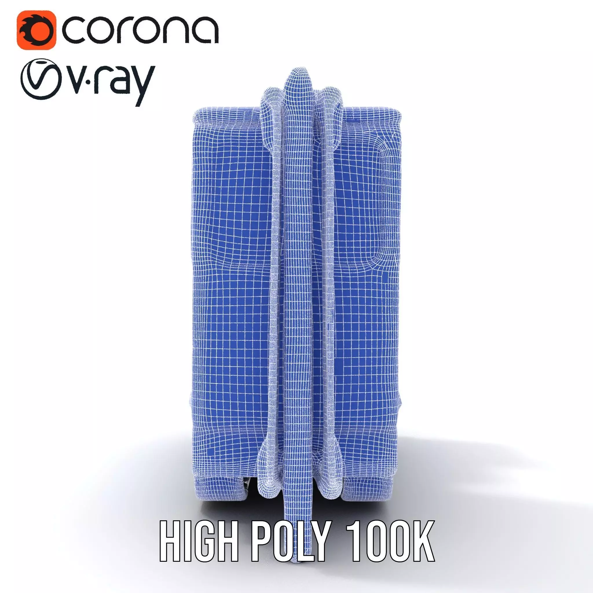 Blue Construction Drill model pack Low-poly 3D model_33