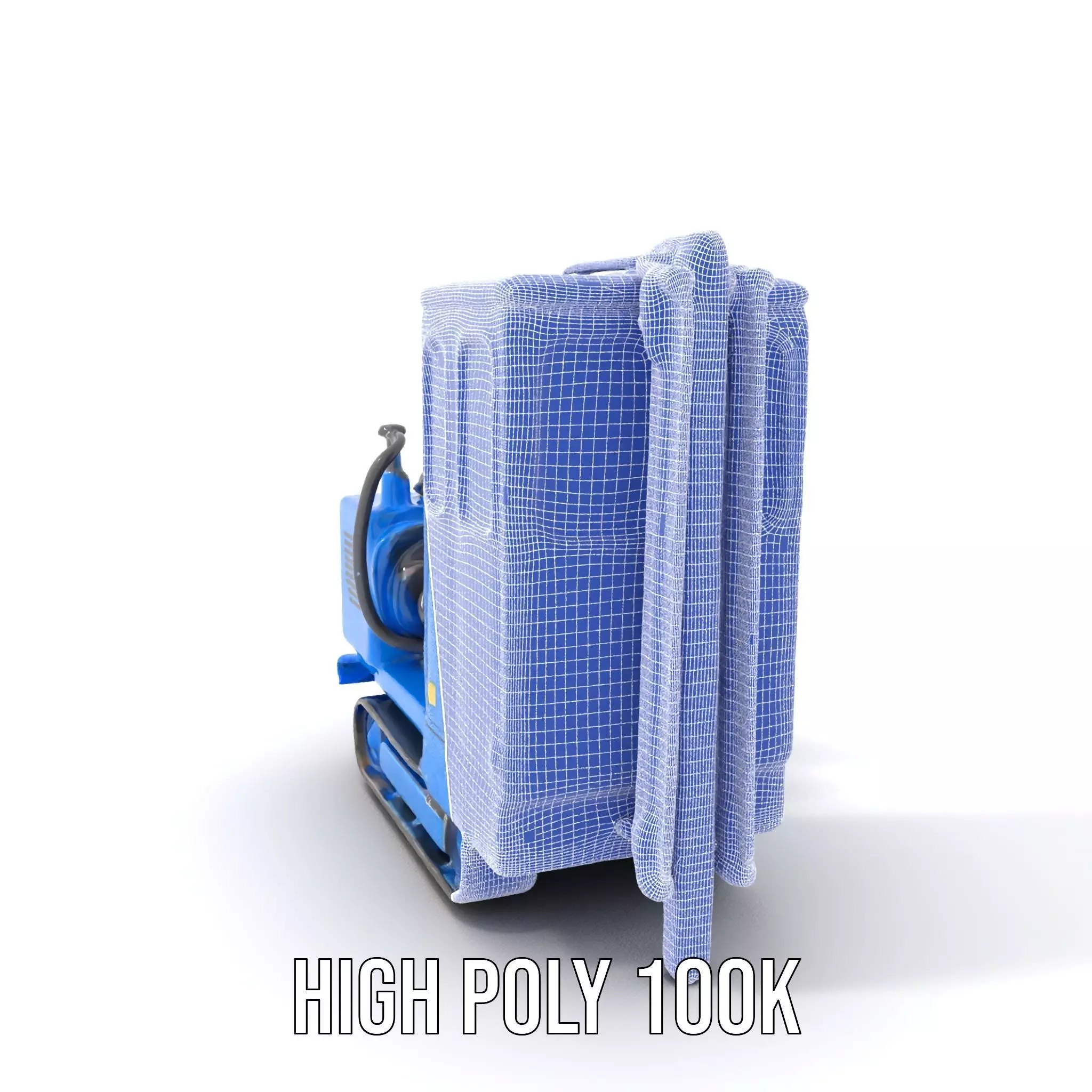 Blue Construction Drill model pack Low-poly 3D model_4