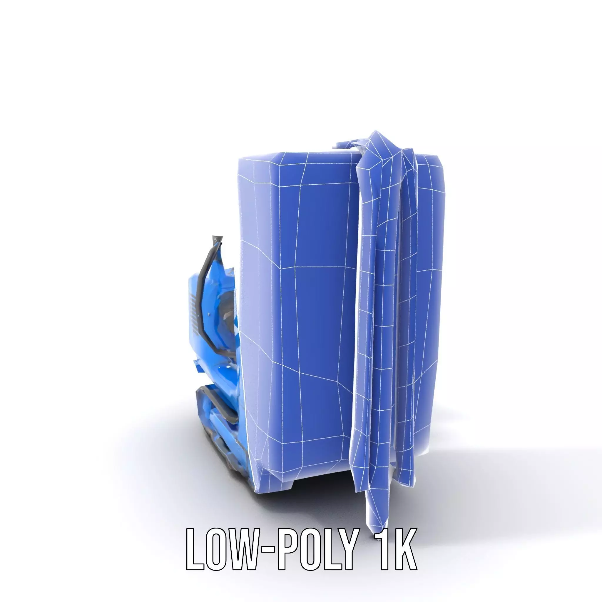 Blue Construction Drill model pack Low-poly 3D model_28
