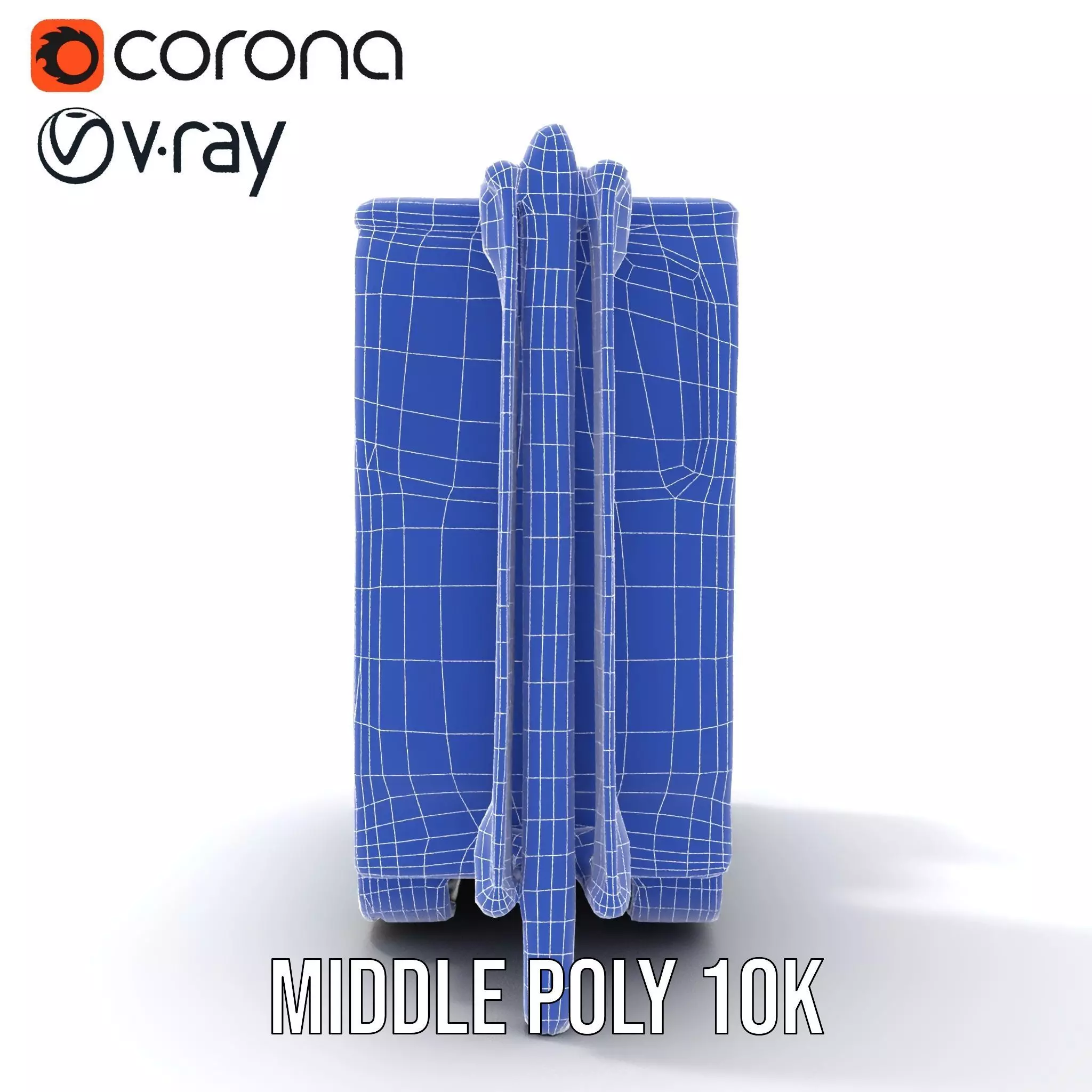 Blue Construction Drill model pack Low-poly 3D model_13
