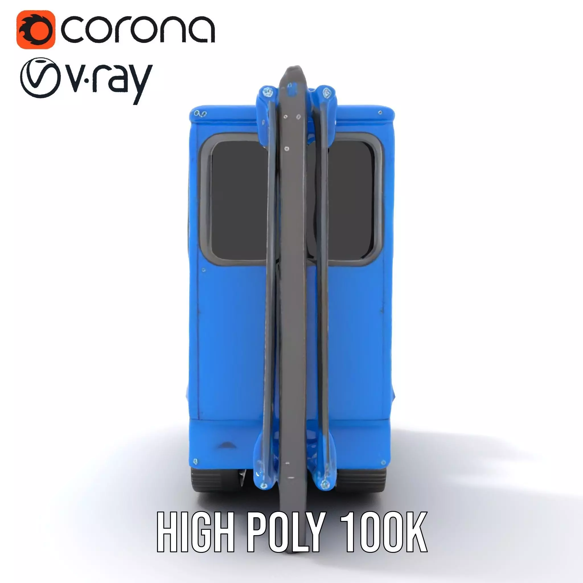 Blue Construction Drill model pack Low-poly 3D model_15