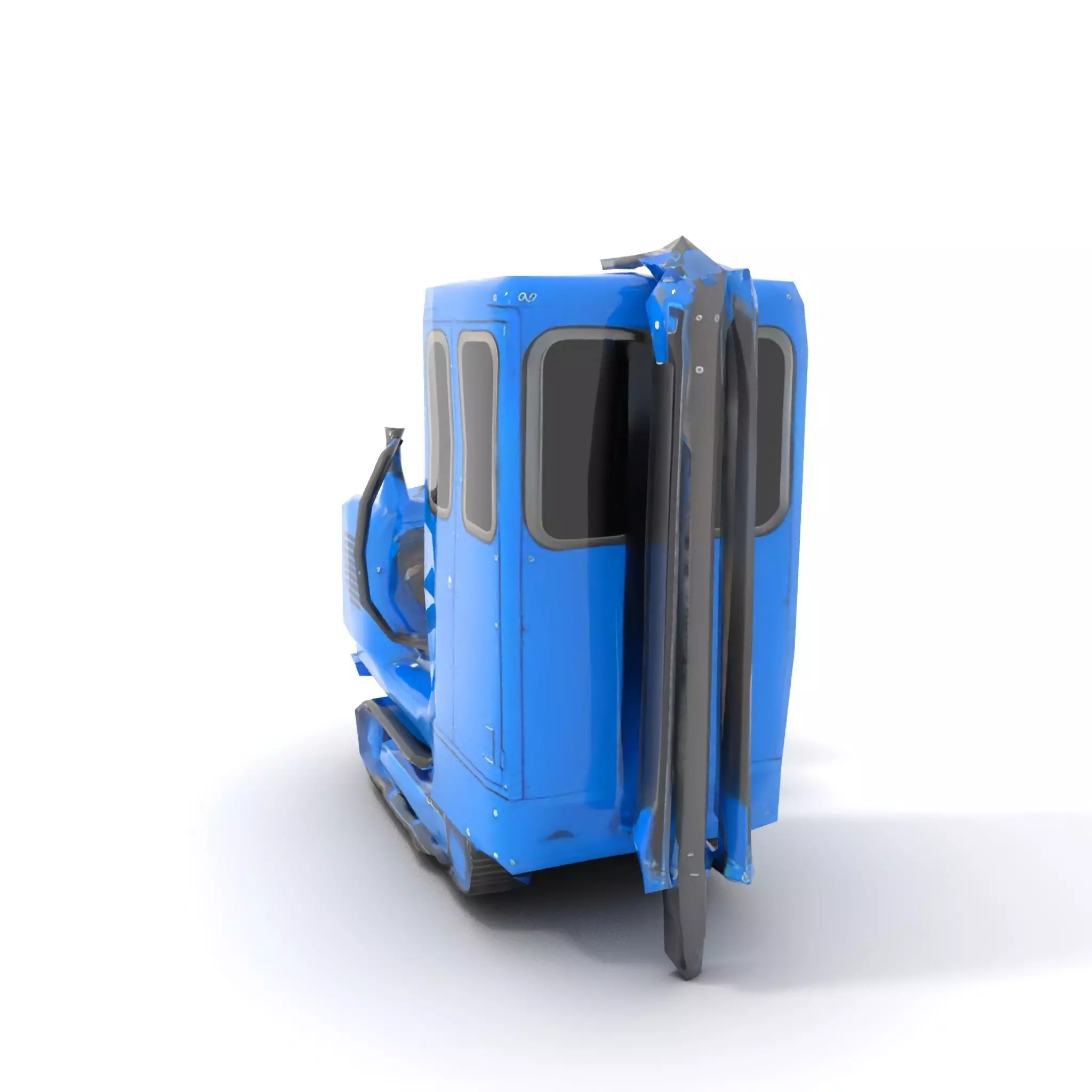 Blue Construction Drill model pack Low-poly 3D model_9