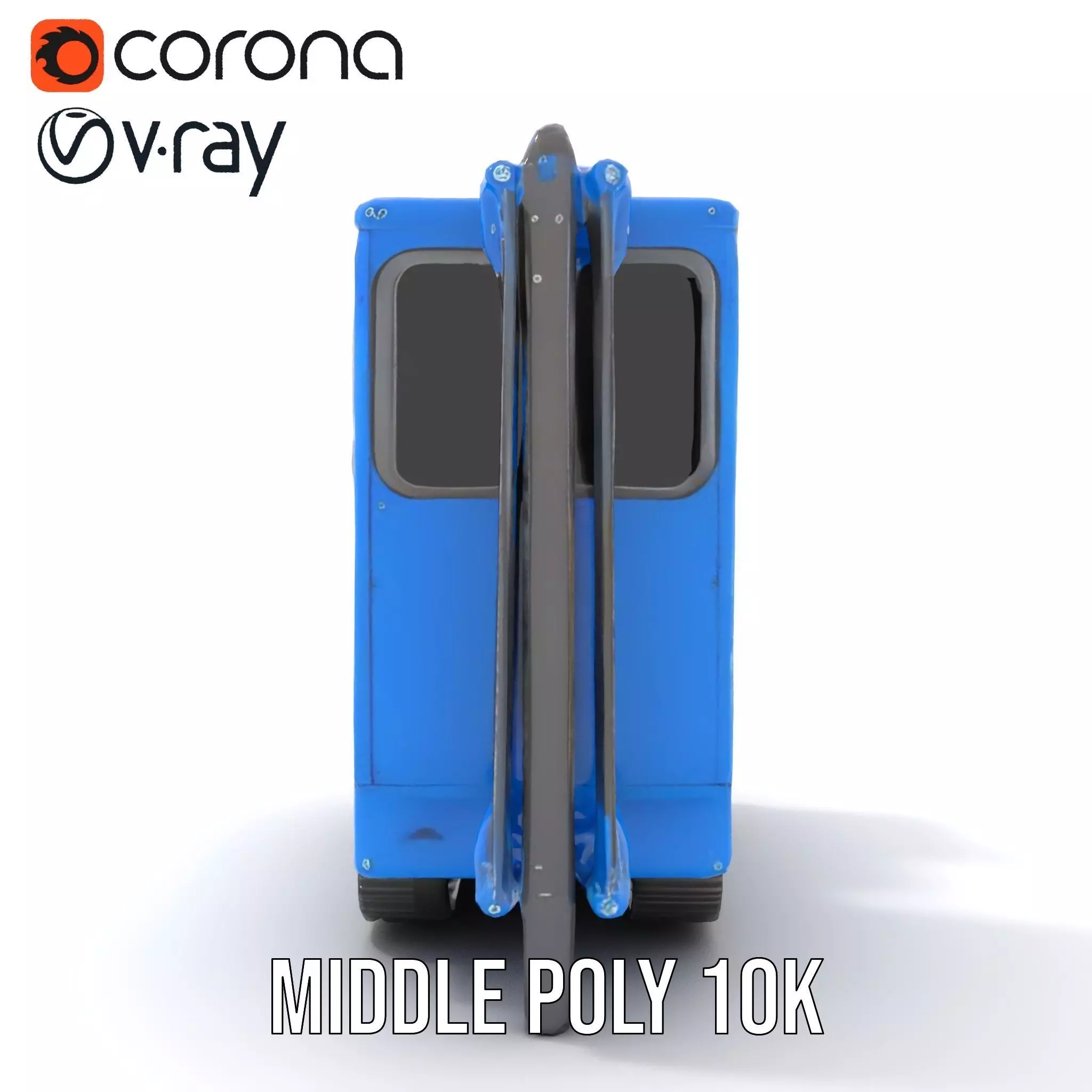 Blue Construction Drill model pack Low-poly 3D model_19