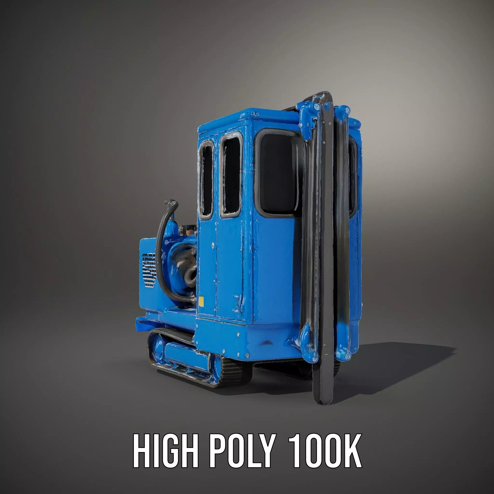 Blue Construction Drill model pack Low-poly 3D model_10