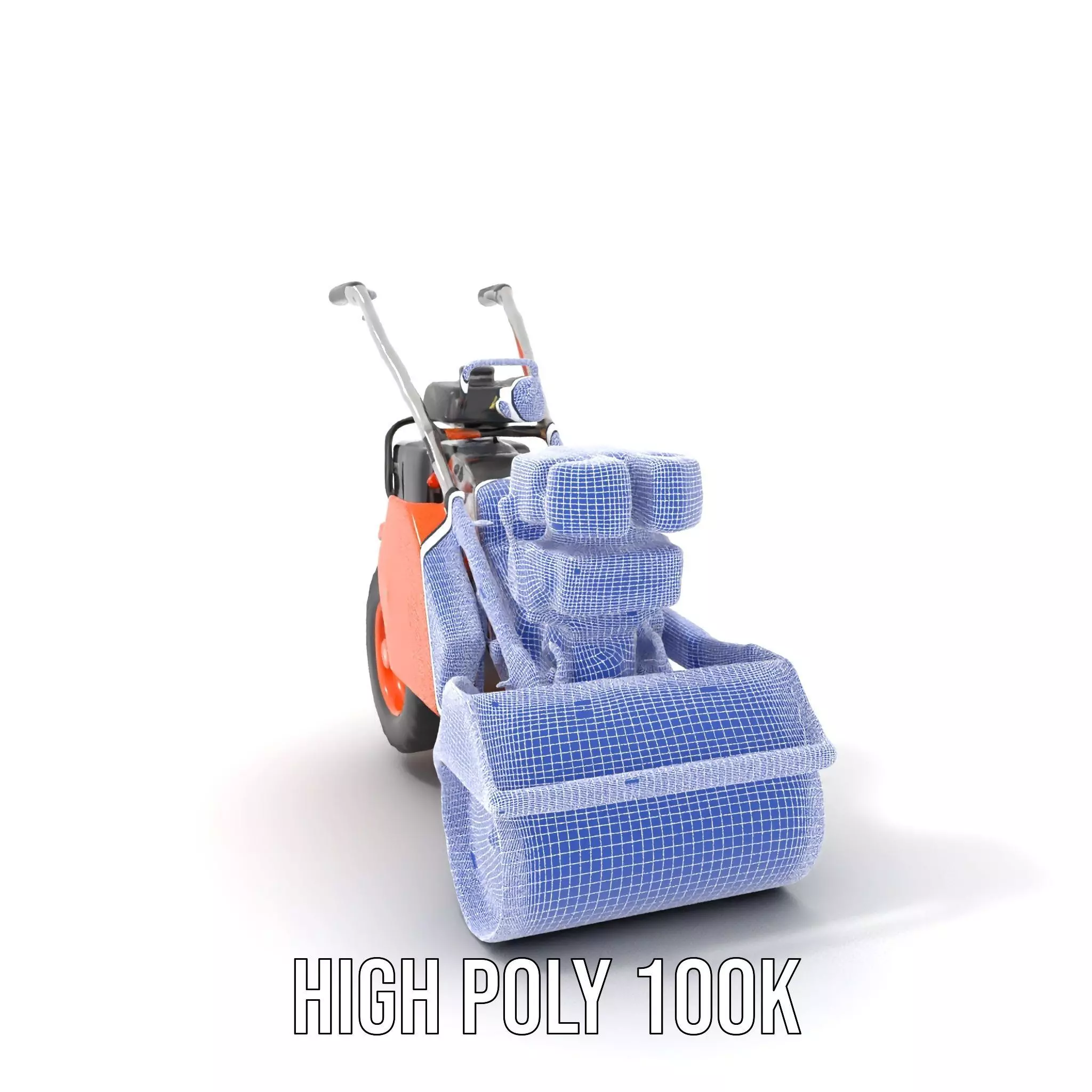 Vibrant Orange Compactor model pack Low-poly 3D model_4