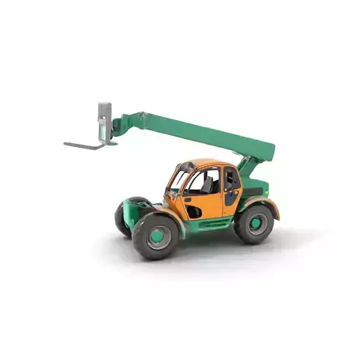 Industrial Green Telehandler model pack Low-poly 3D model