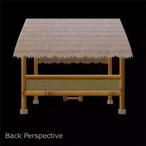 Bamboo Hut Series 01 PBR 4K 3D model 5