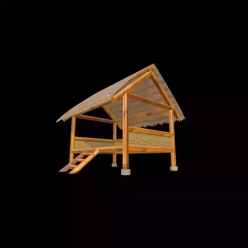 Bamboo Hut Series 01 PBR 4K 3D model 3