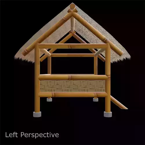 Bamboo Hut Series 01 PBR 4K 3D model 6