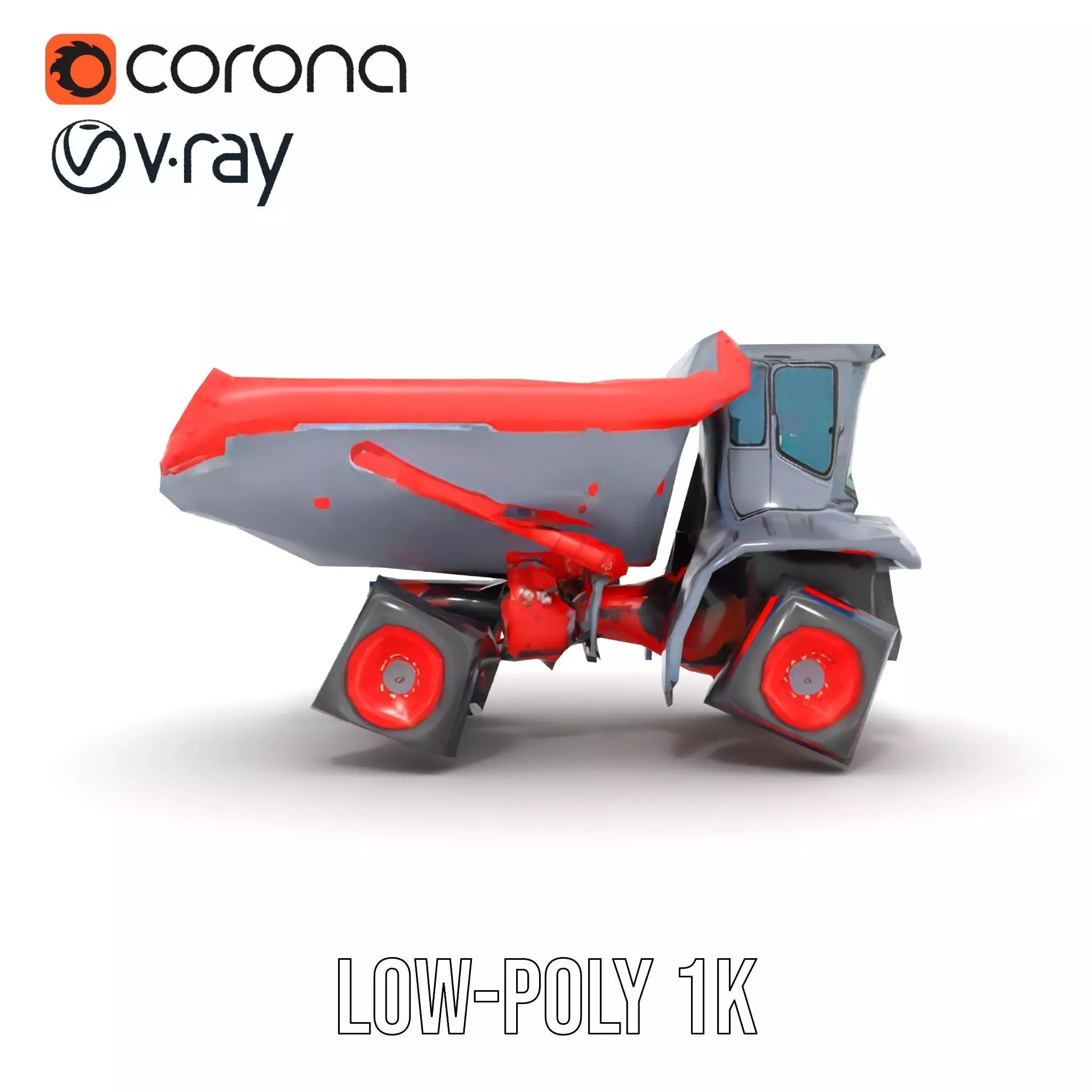 Robust Dump Truck model pack Low-poly 3D model_12