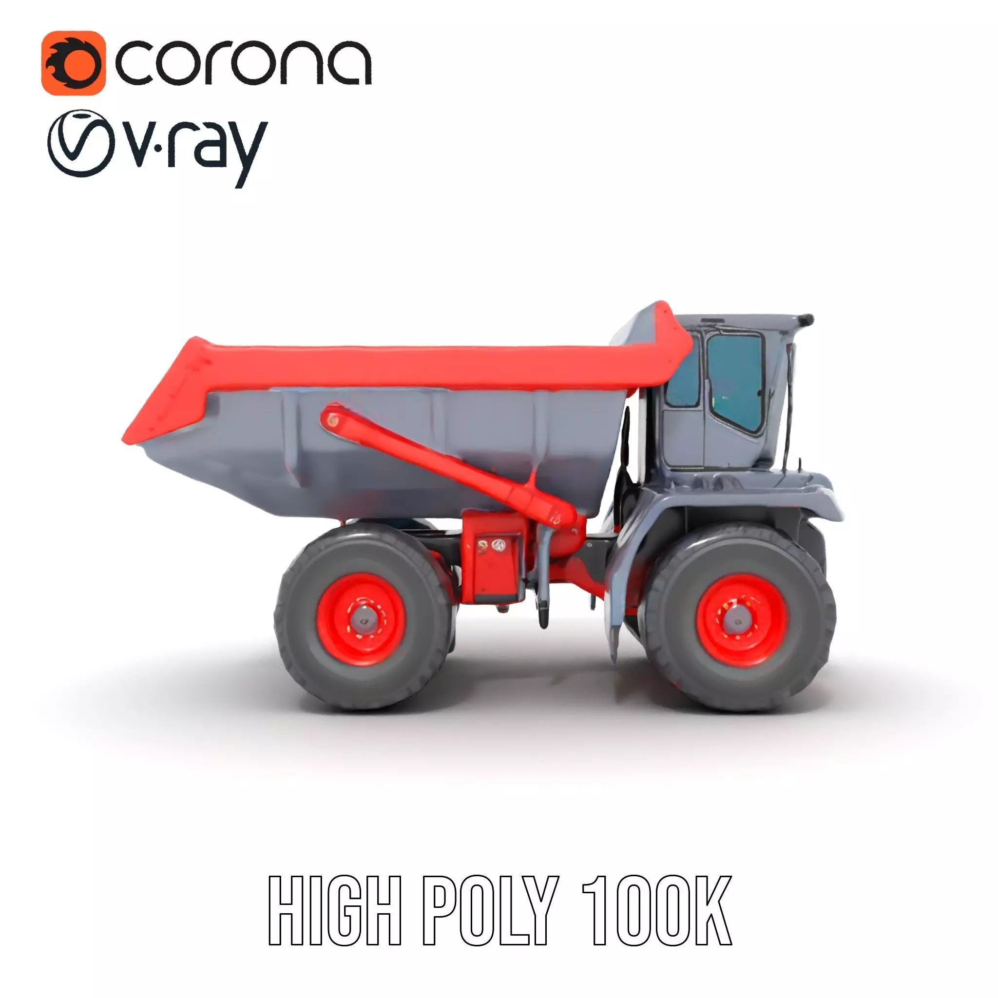 Robust Dump Truck model pack Low-poly 3D model_28