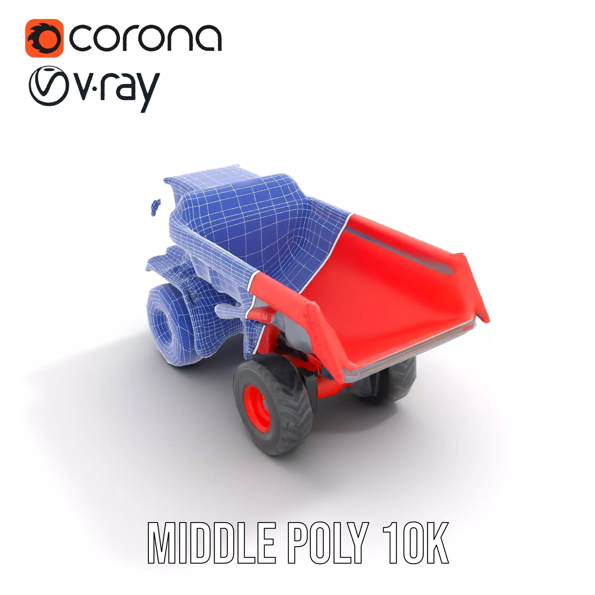 Robust Dump Truck model pack Low-poly 3D model_16