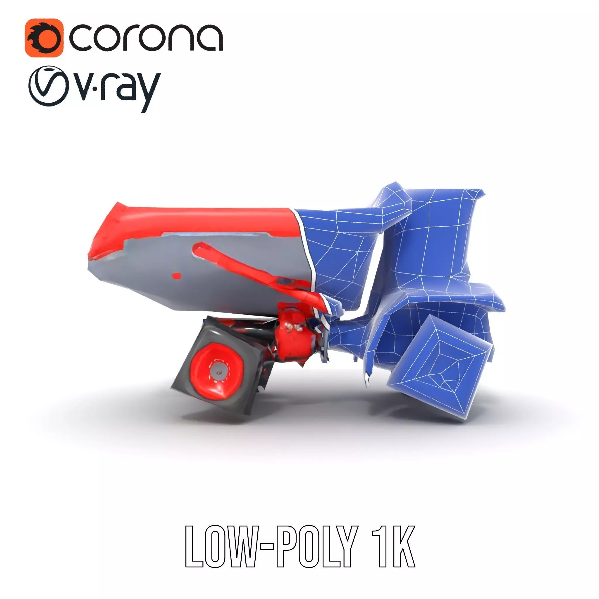 Robust Dump Truck model pack Low-poly 3D model_27