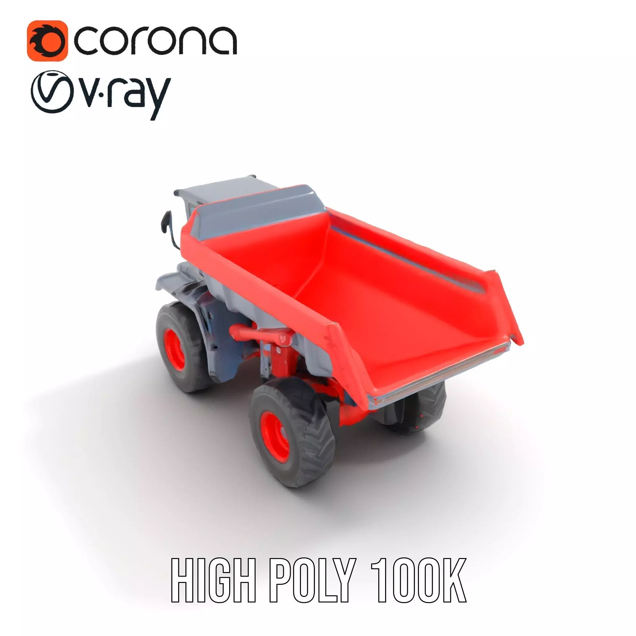 Robust Dump Truck model pack Low-poly 3D model_15