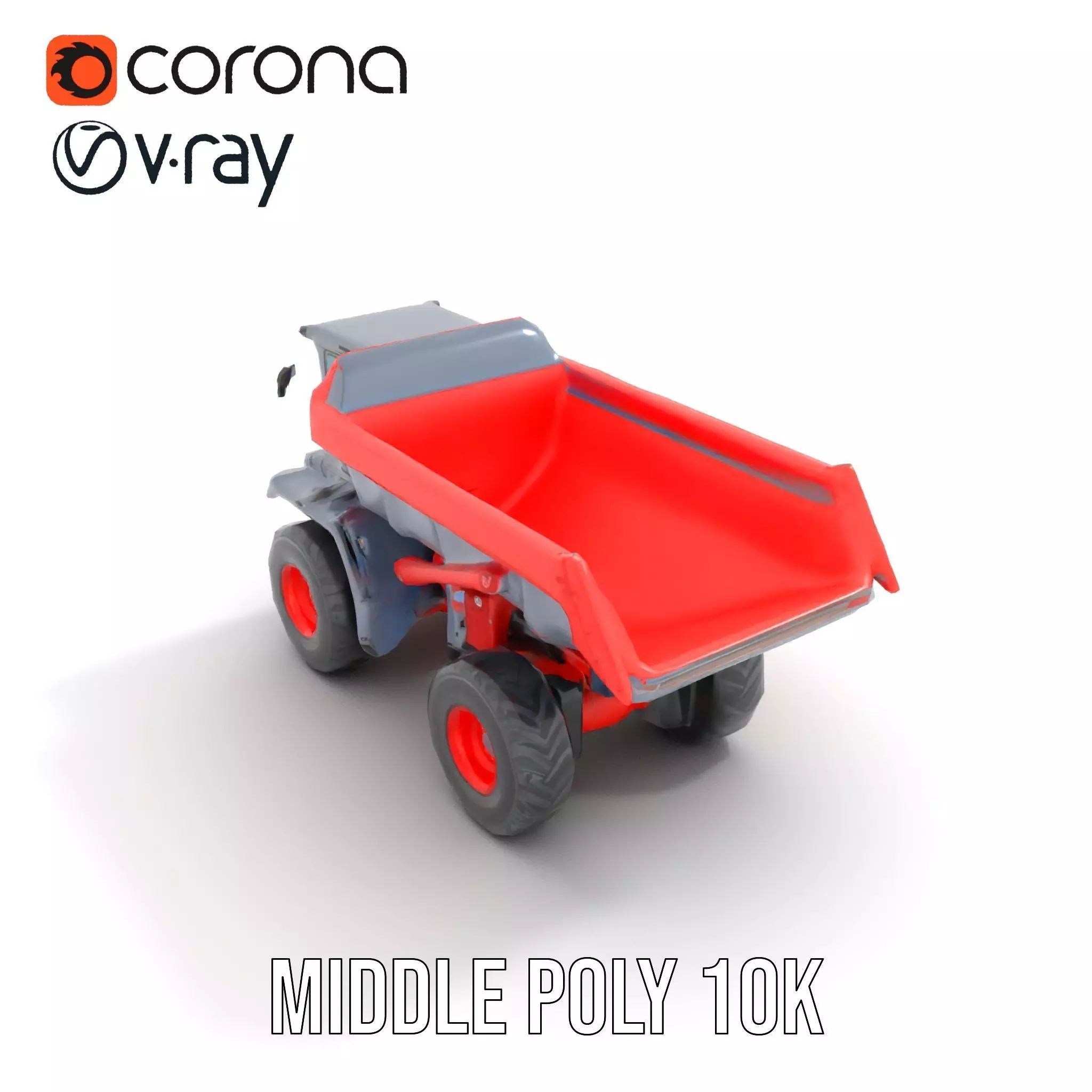 Robust Dump Truck model pack Low-poly 3D model_5