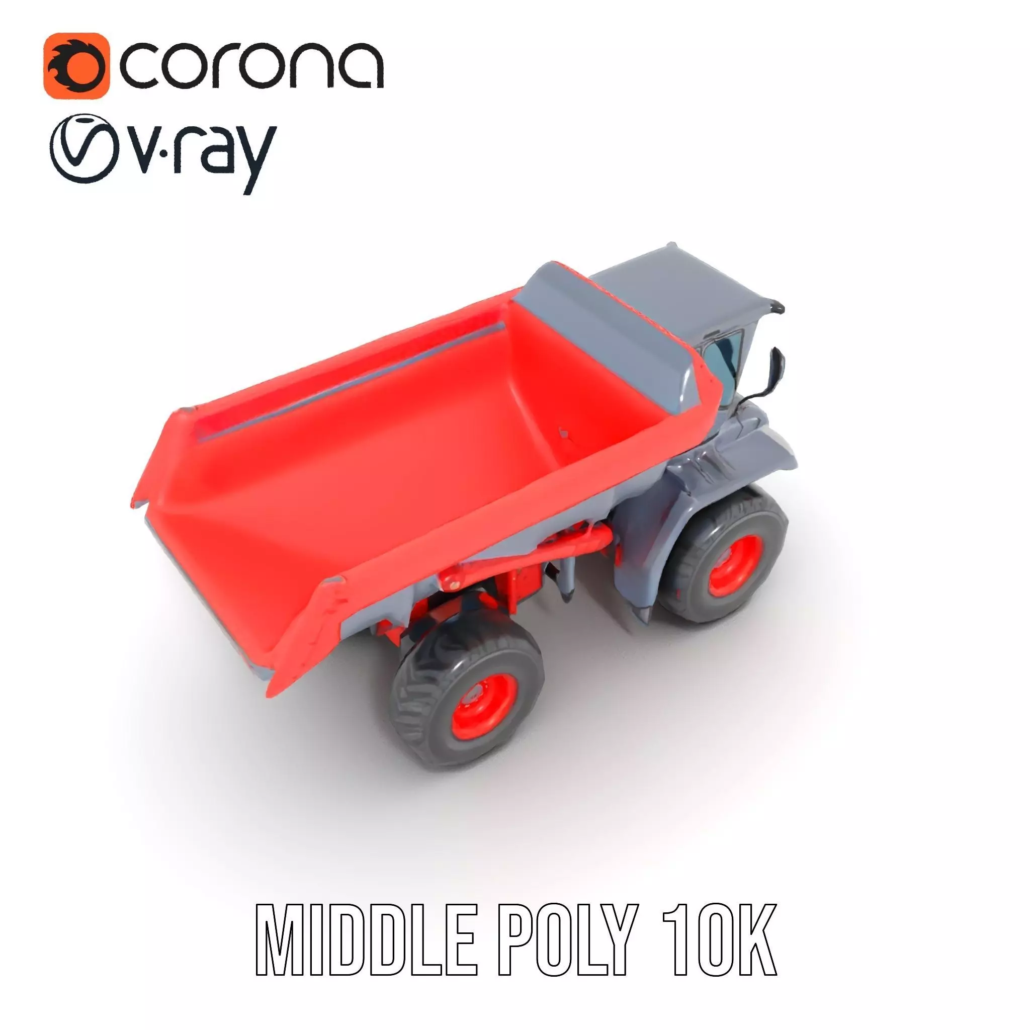 Robust Dump Truck model pack Low-poly 3D model_11