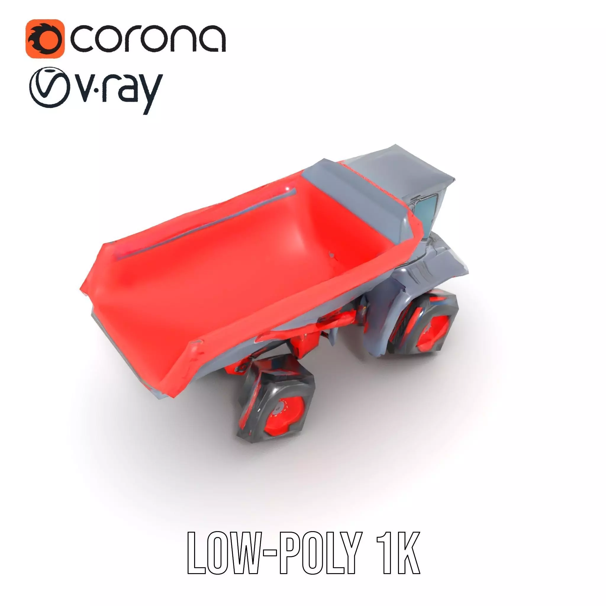 Robust Dump Truck model pack Low-poly 3D model_20