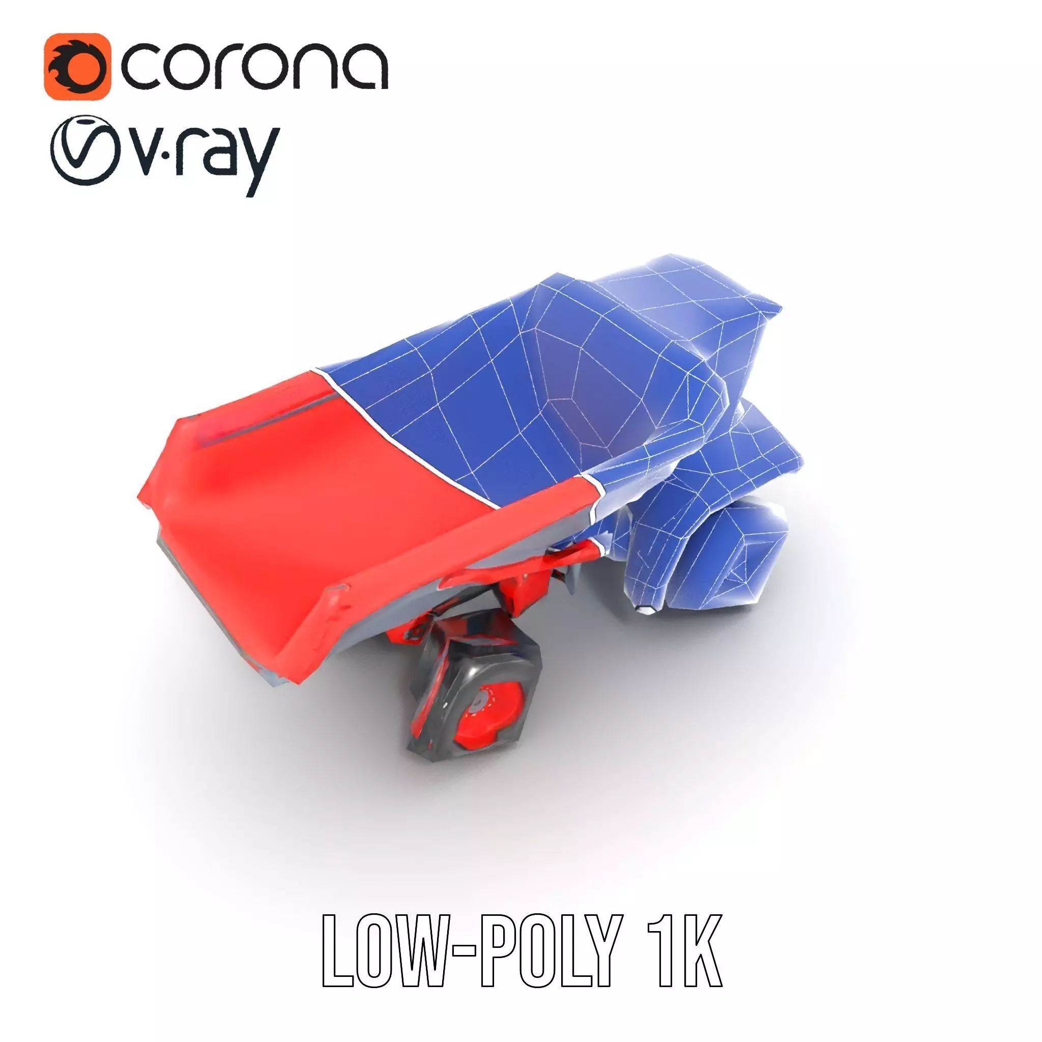 Robust Dump Truck model pack Low-poly 3D model_14