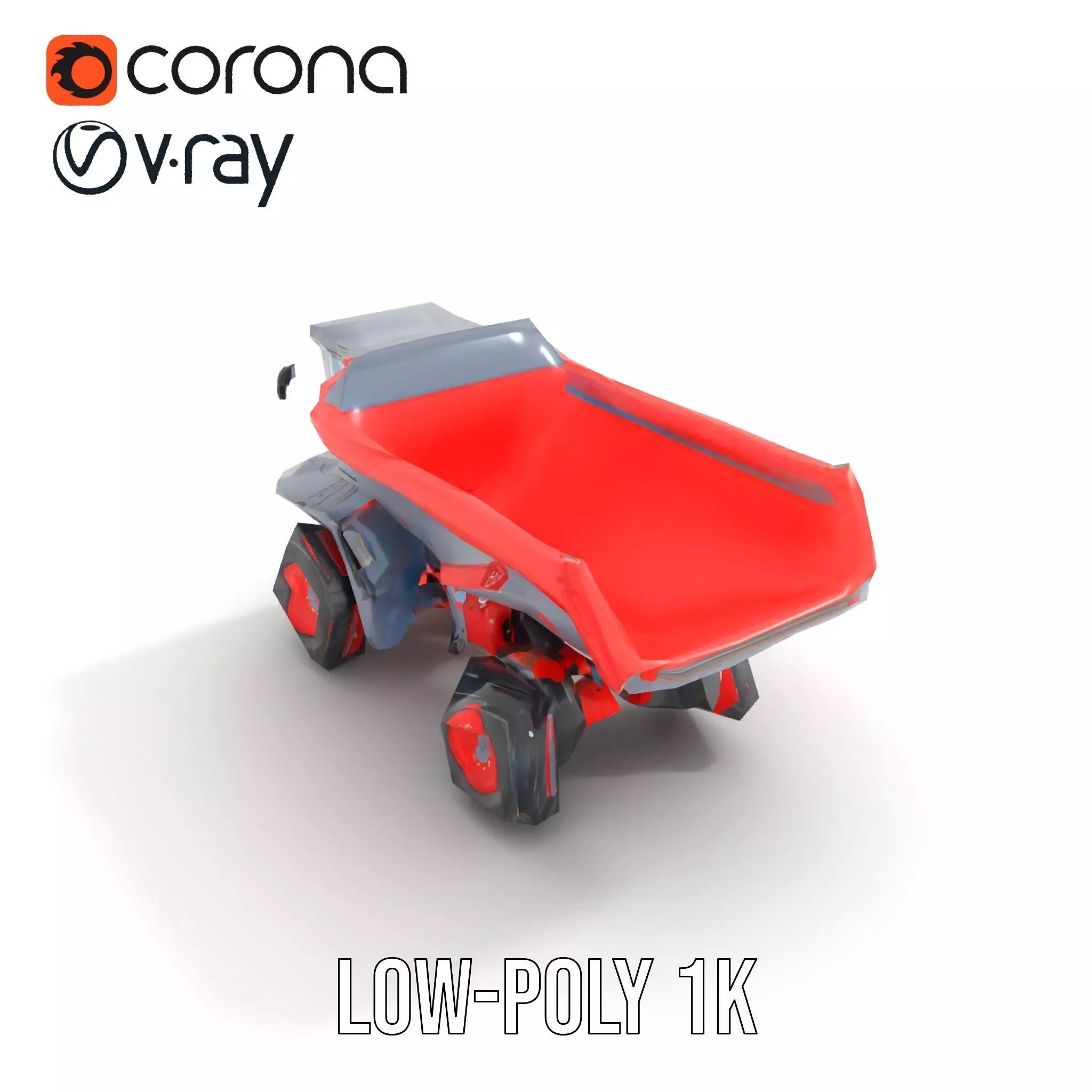 Robust Dump Truck model pack Low-poly 3D model_9