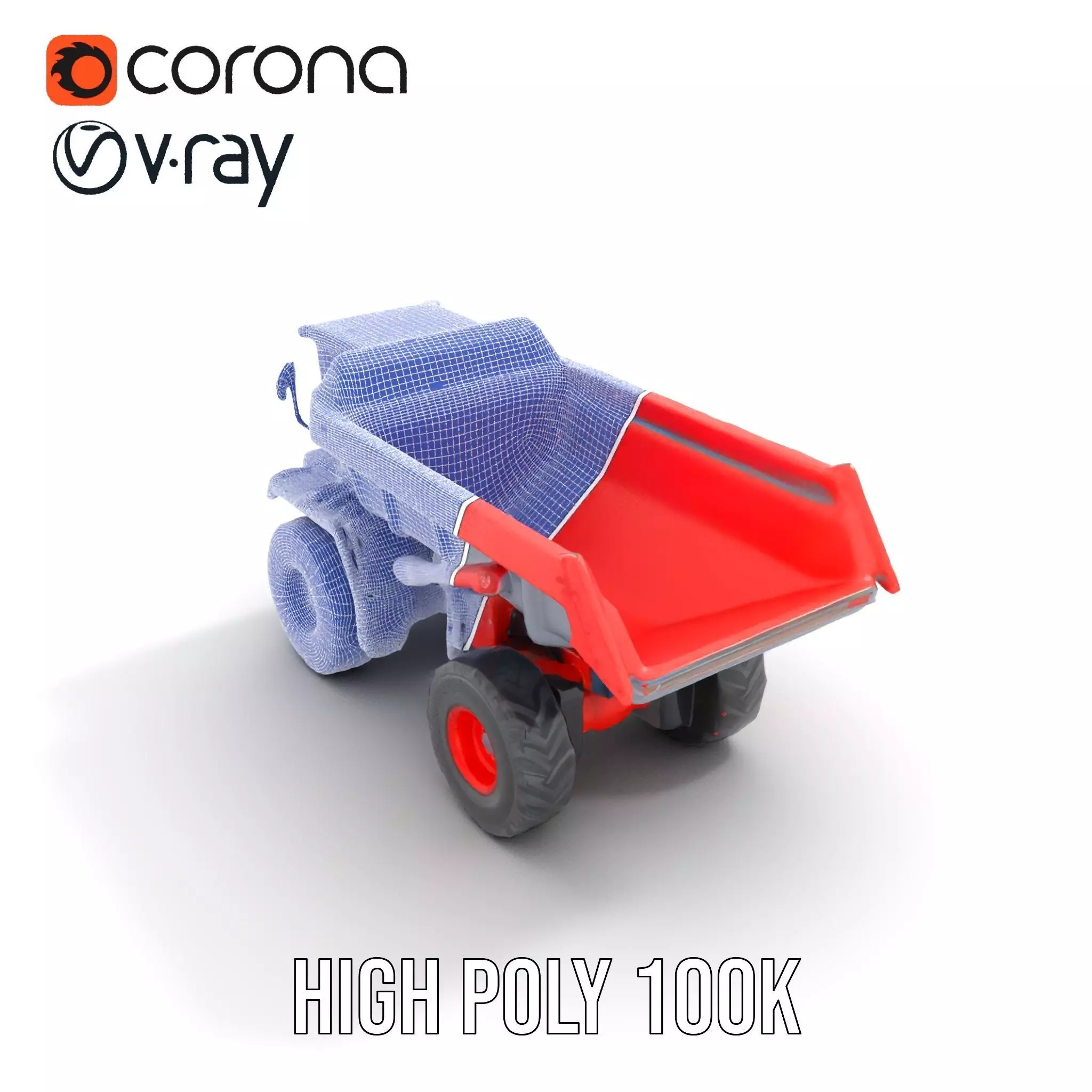 Robust Dump Truck model pack Low-poly 3D model_32