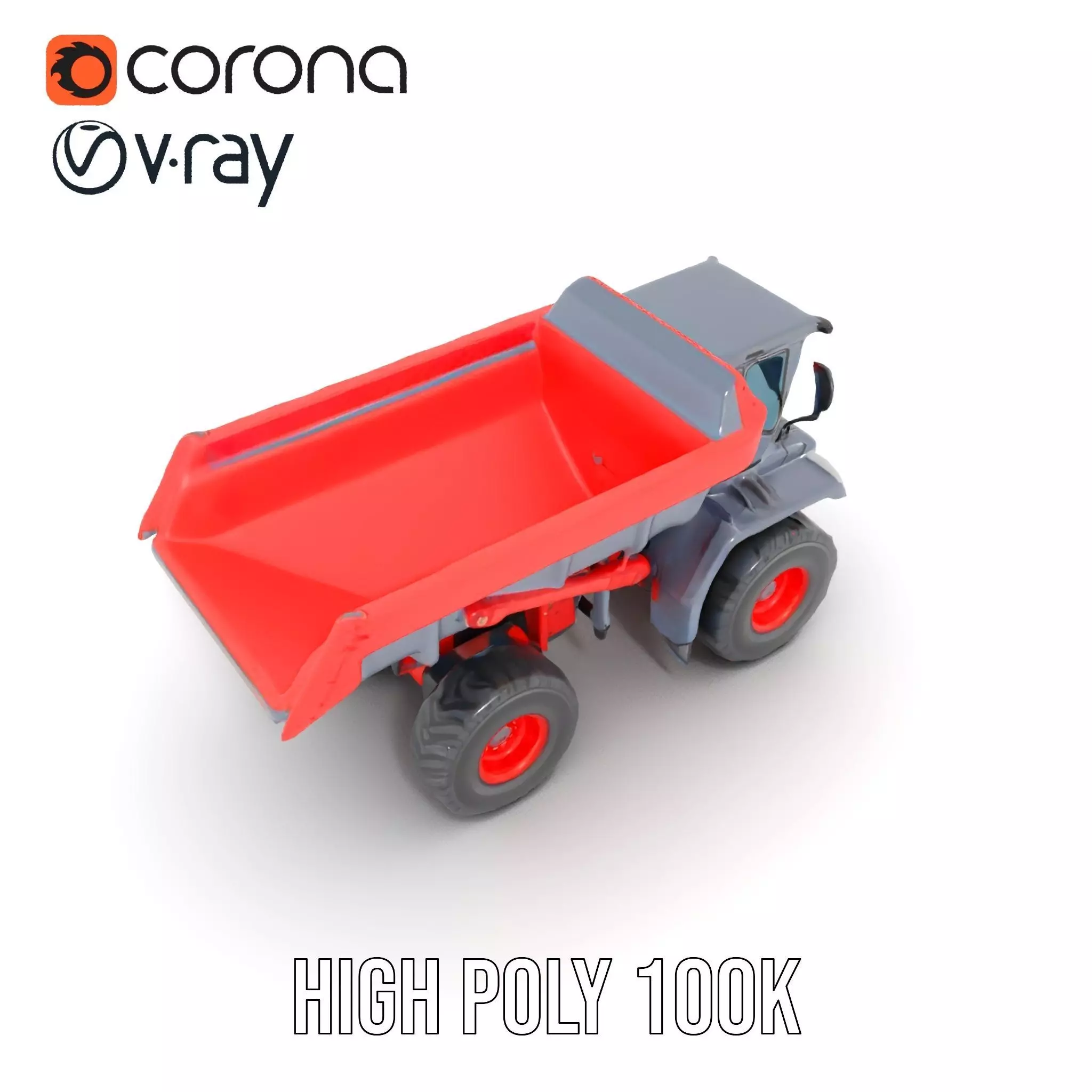 Robust Dump Truck model pack Low-poly 3D model_21
