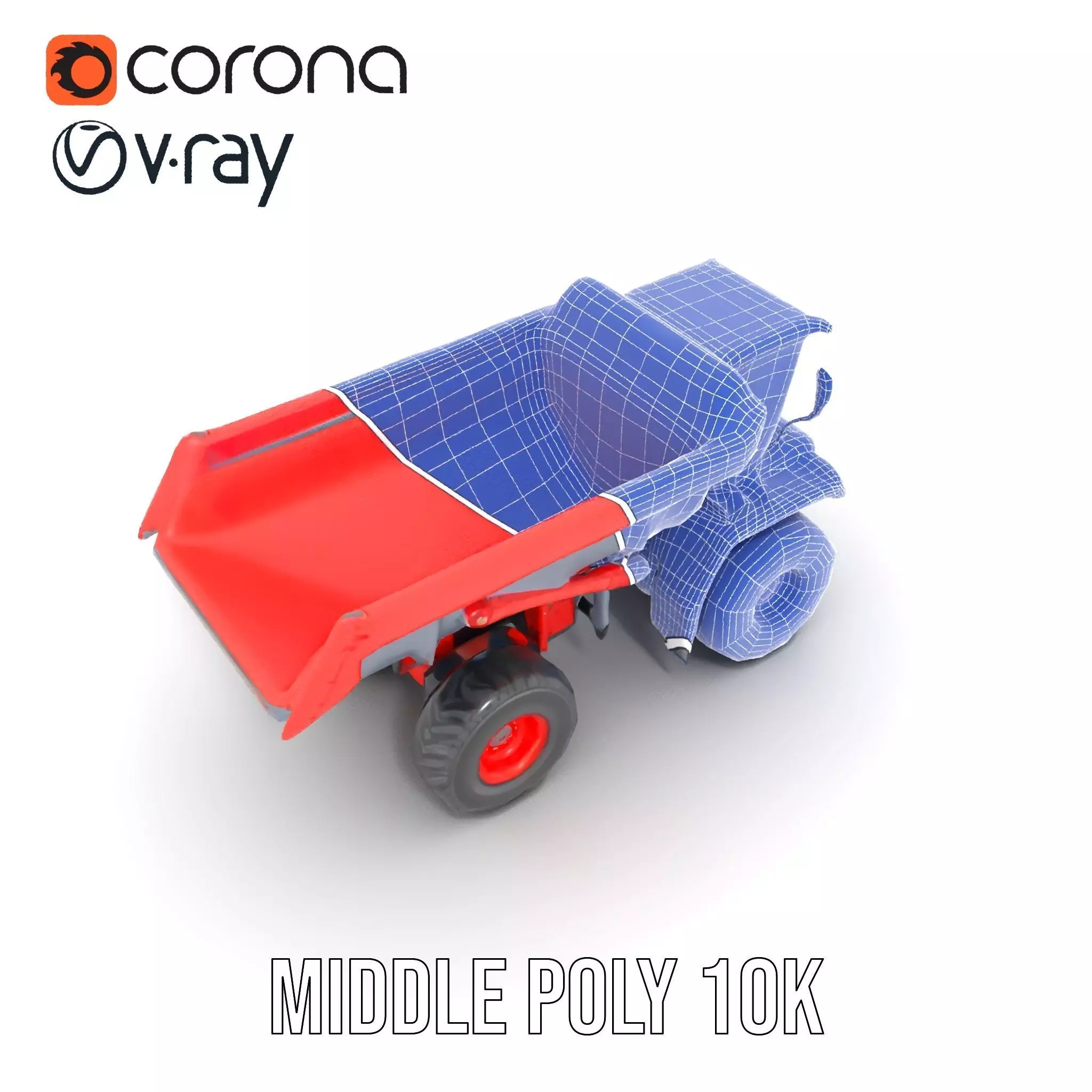 Robust Dump Truck model pack Low-poly 3D model_26