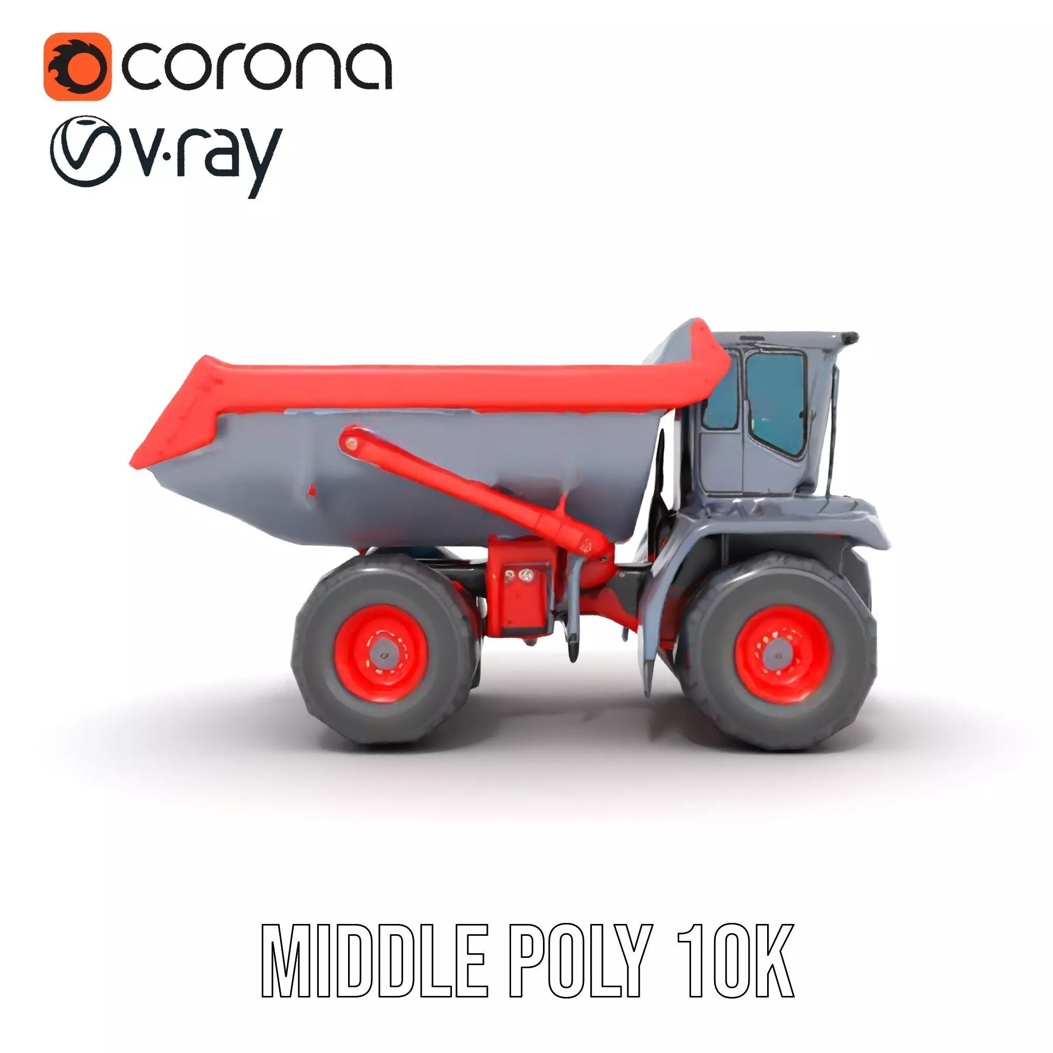 Robust Dump Truck model pack Low-poly 3D model_19