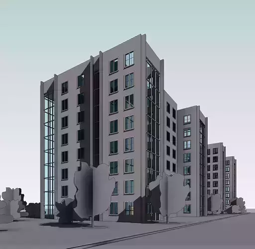 3D Model of a multi-story building