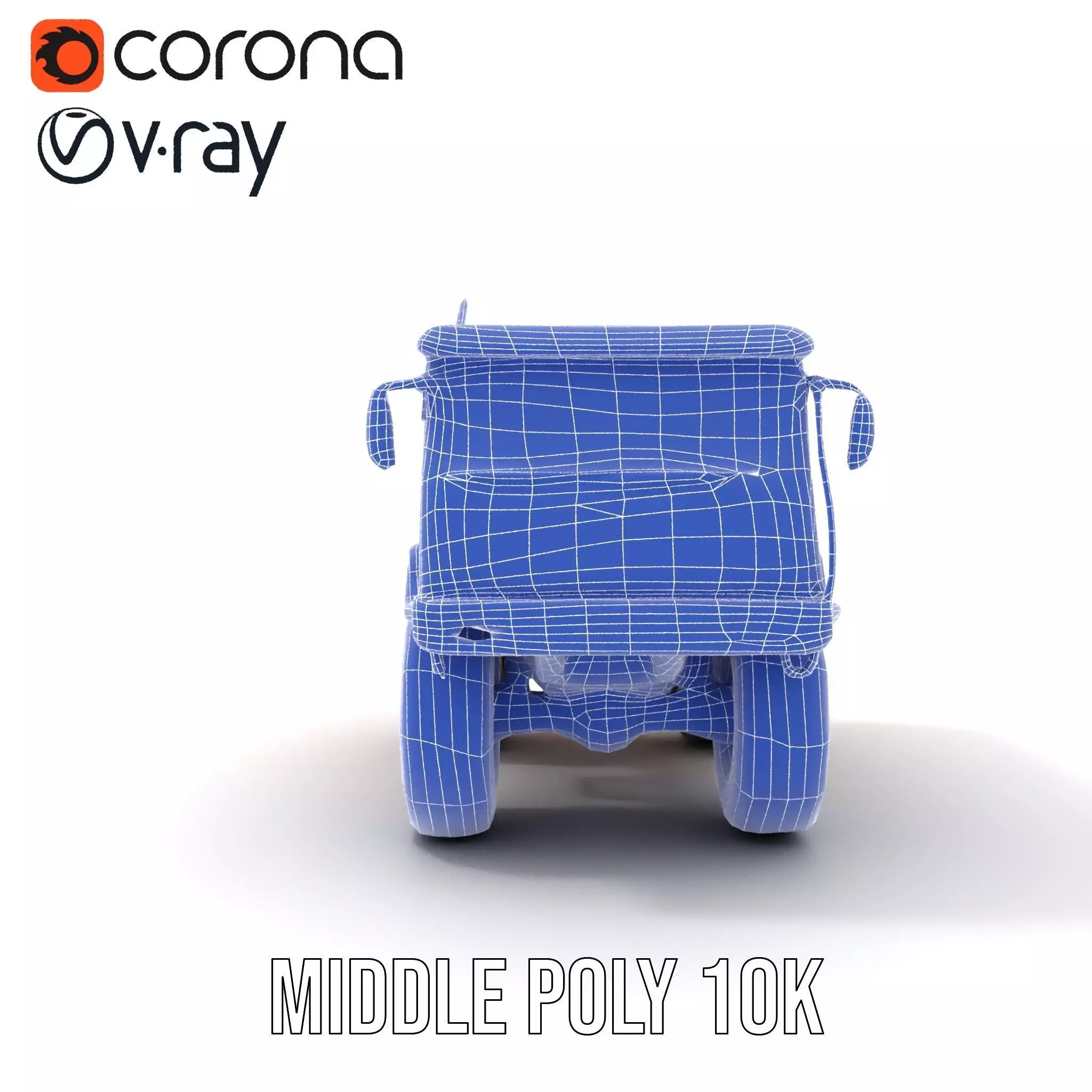 Orange Dump Truck model pack Low-poly 3D model_29