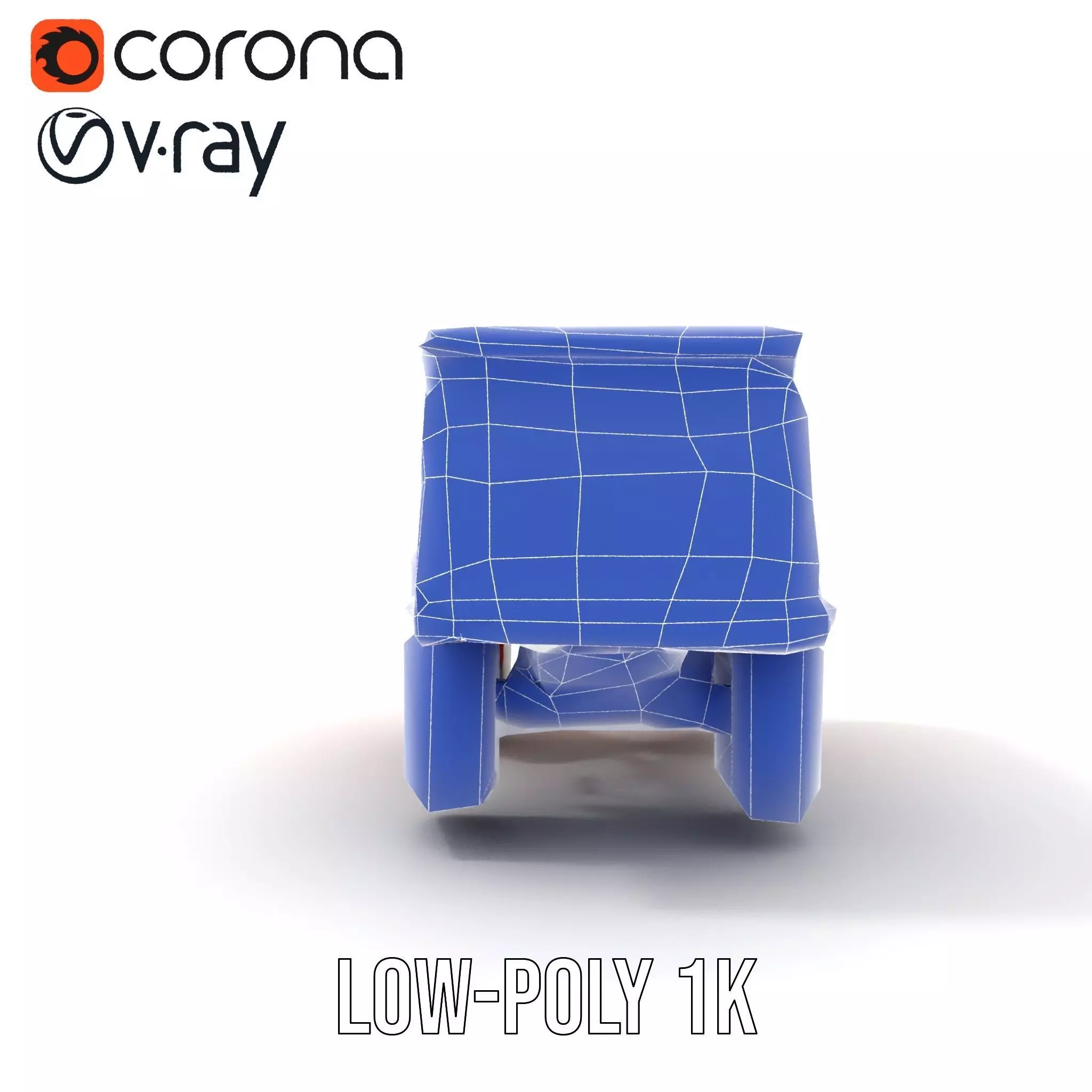 Orange Dump Truck model pack Low-poly 3D model_30