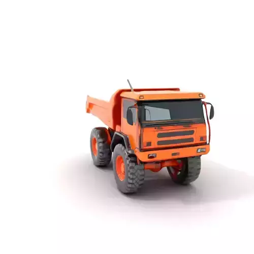 Orange Dump Truck model pack Low-poly 3D model Orange Dump Truck model pack Low-poly 3D model