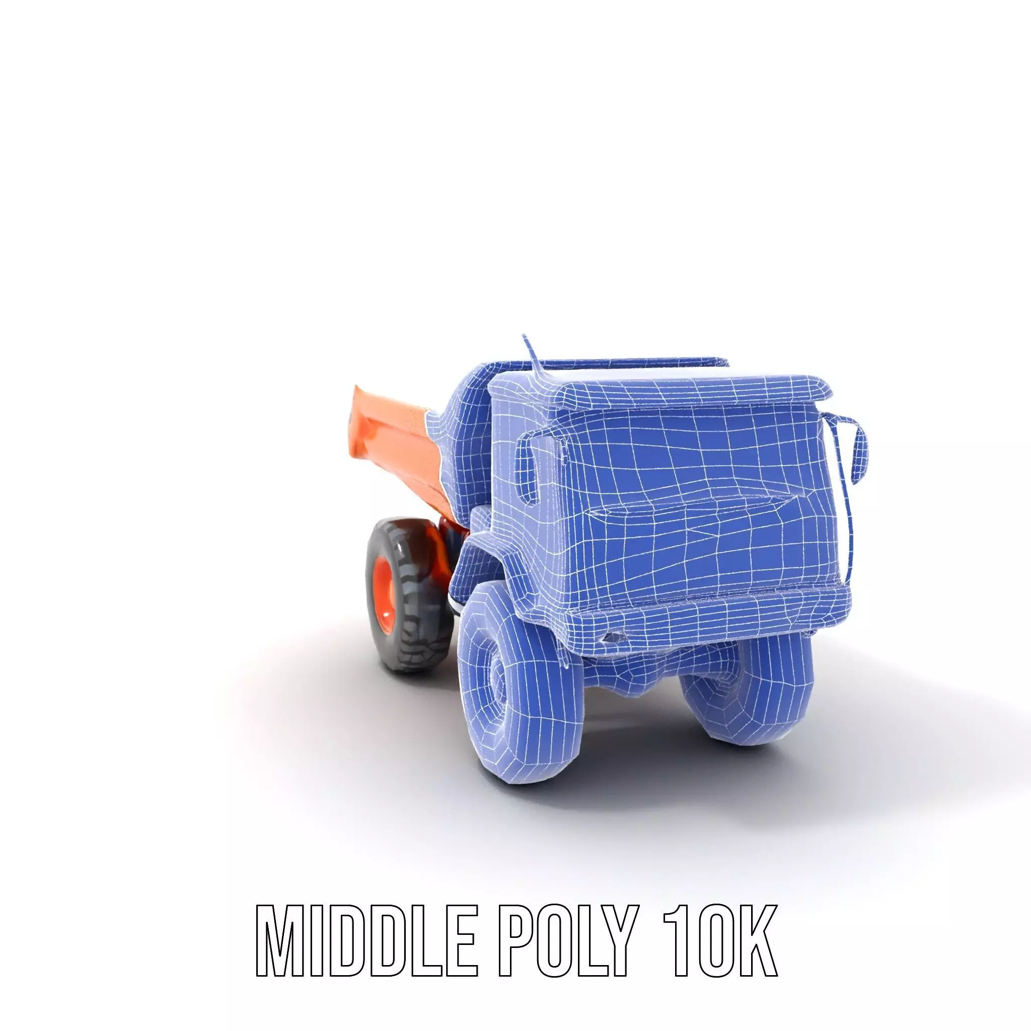 Orange Dump Truck model pack Low-poly 3D model_22
