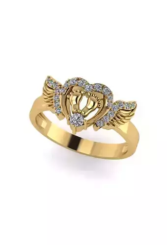 ANGEL FEET RING
