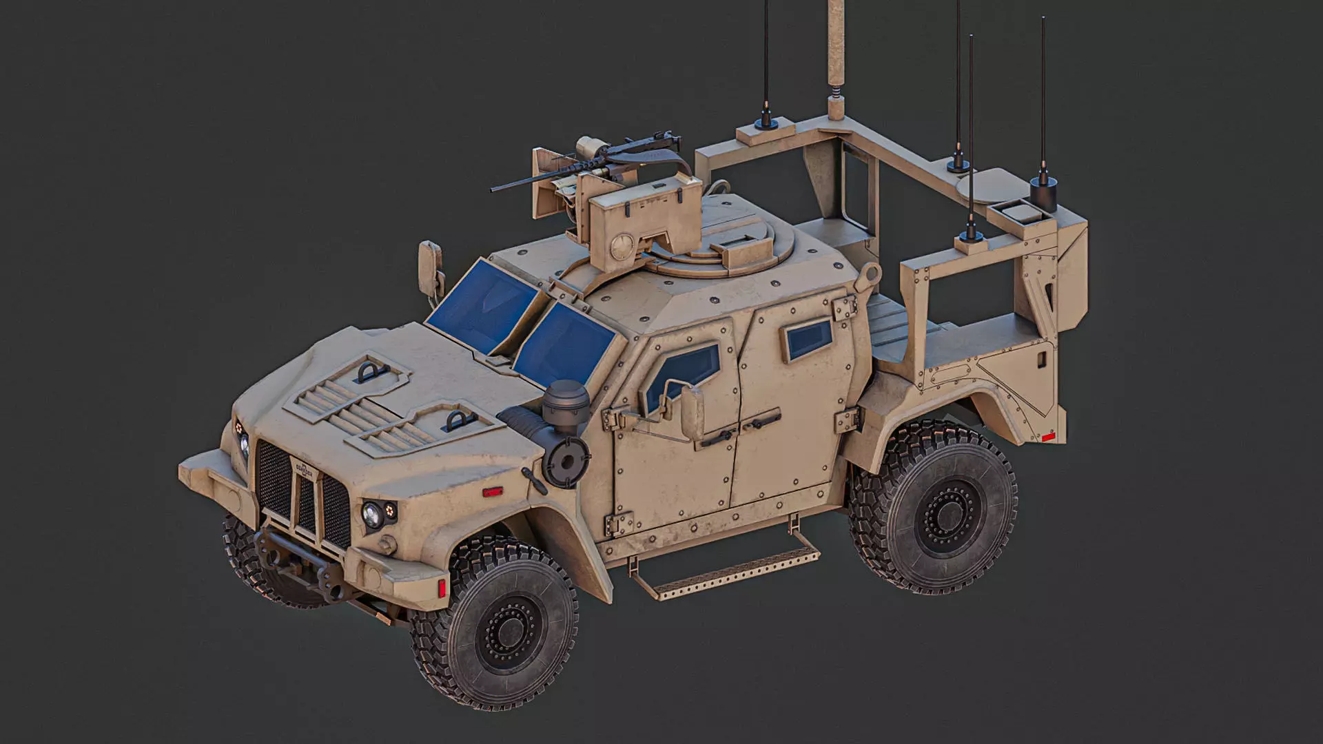 JLTV Oshkosh Crows Kongsberg Low-poly 3D model_2