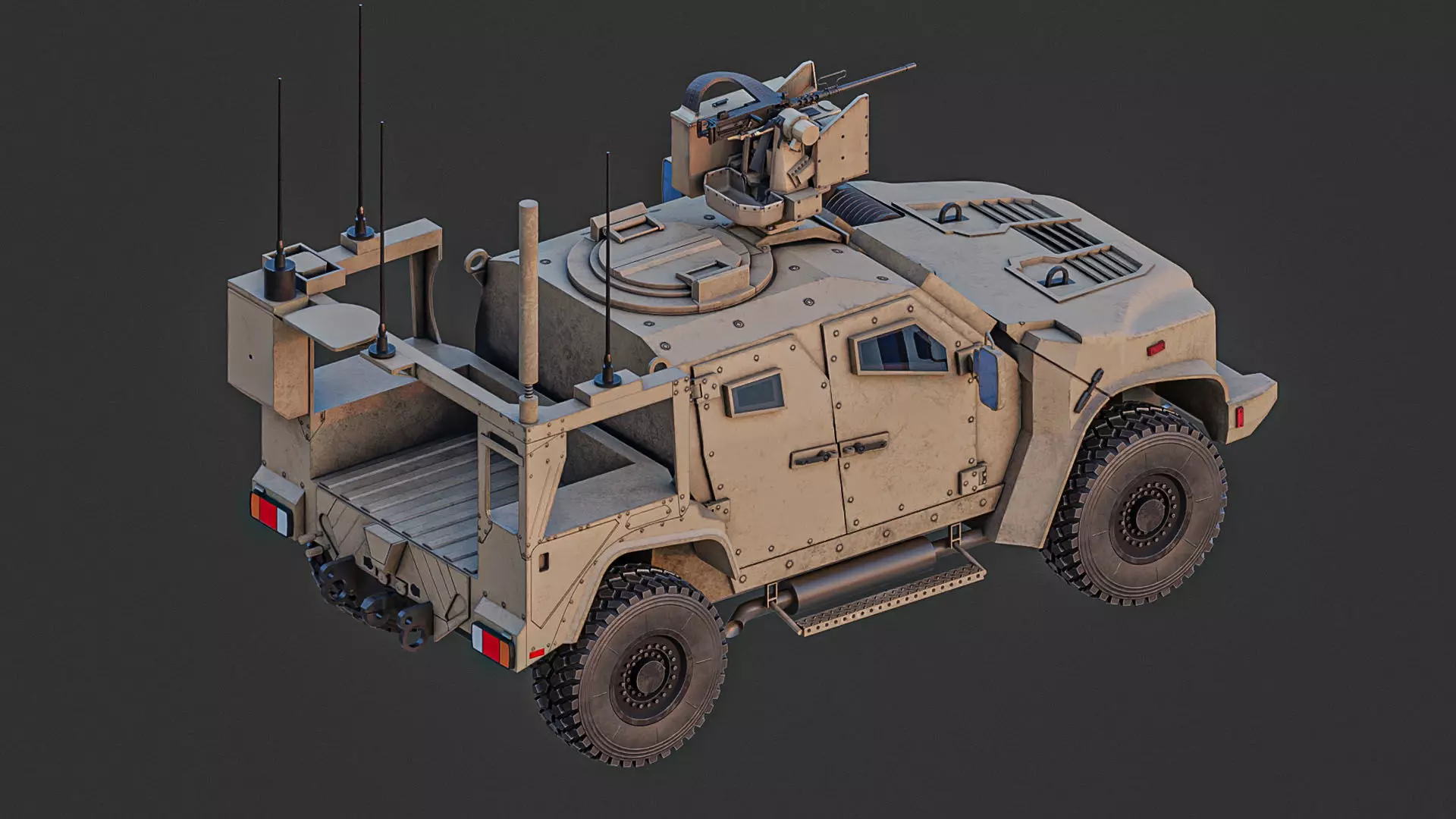 JLTV Oshkosh Crows Kongsberg Low-poly 3D model_3