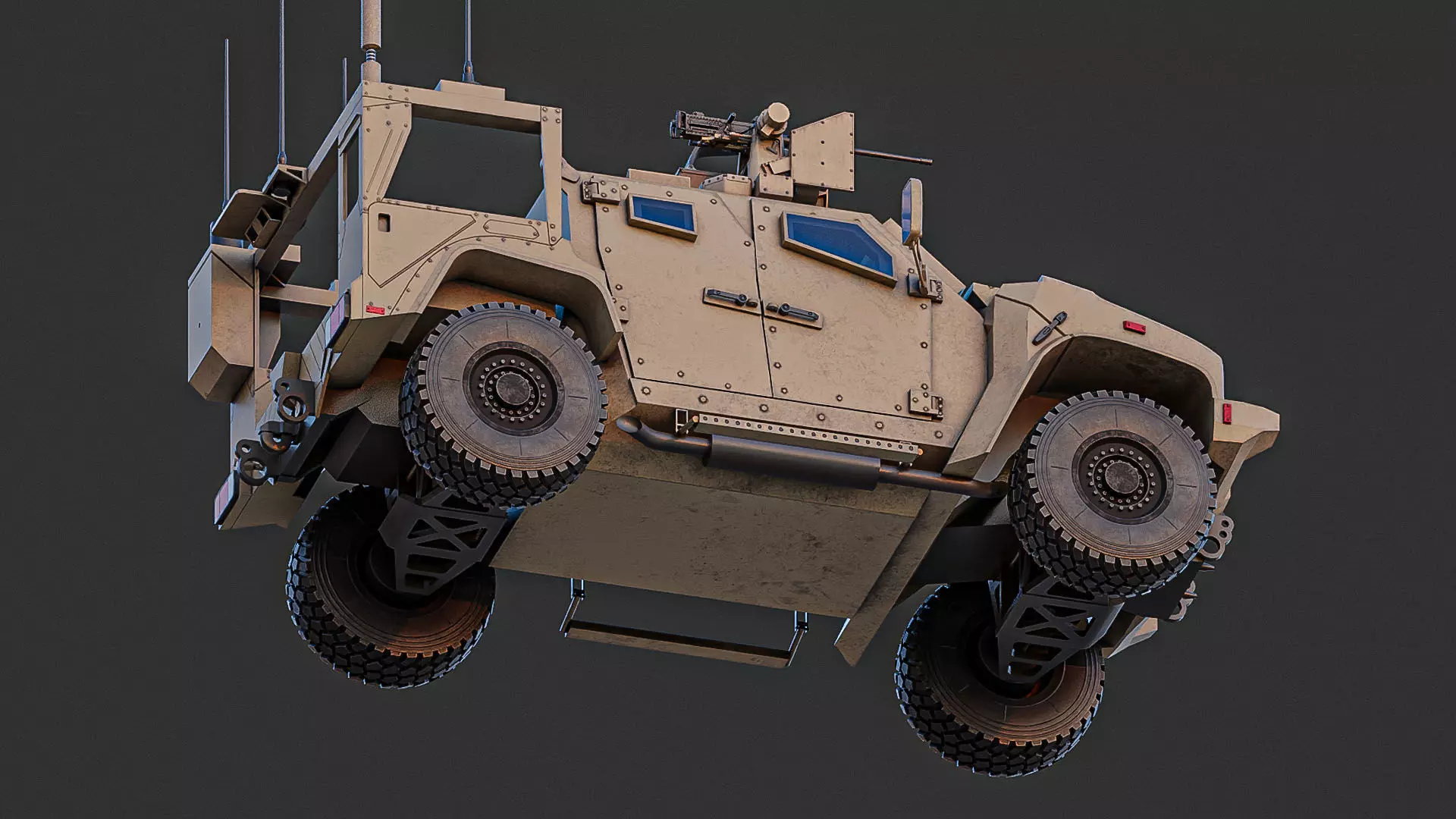 JLTV Oshkosh Crows Kongsberg Low-poly 3D model_4