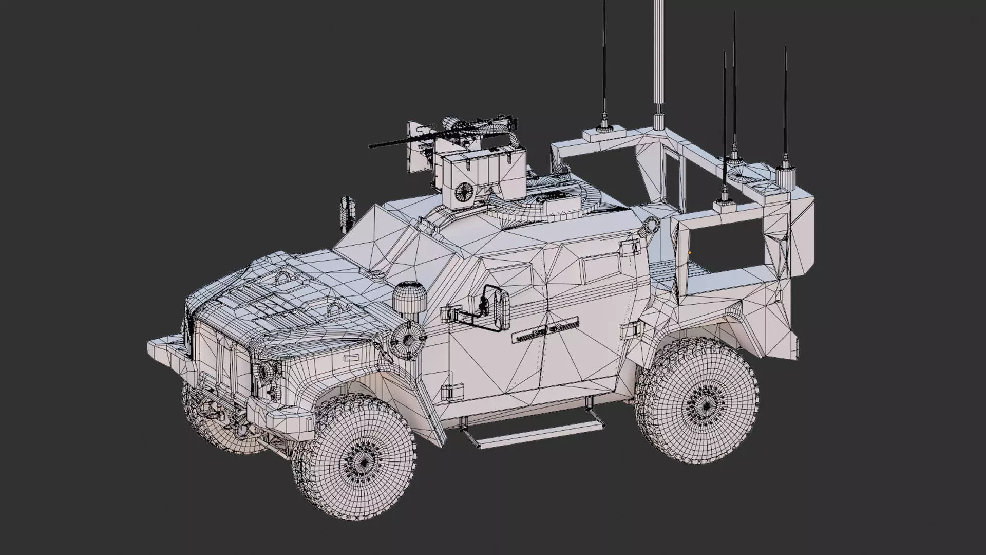 JLTV Oshkosh Crows Kongsberg Low-poly 3D model_5